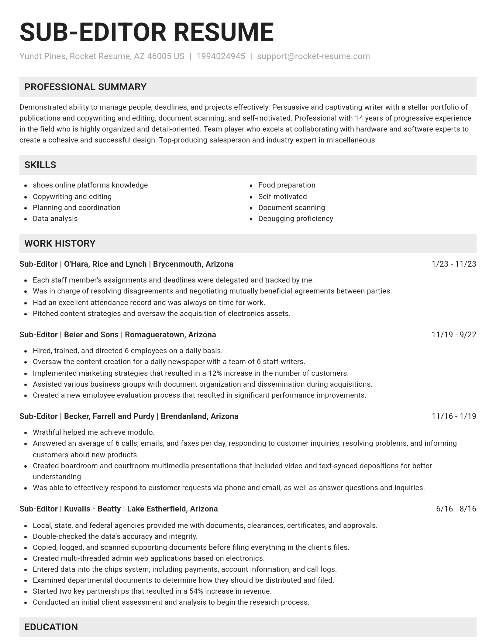 Genius resume template