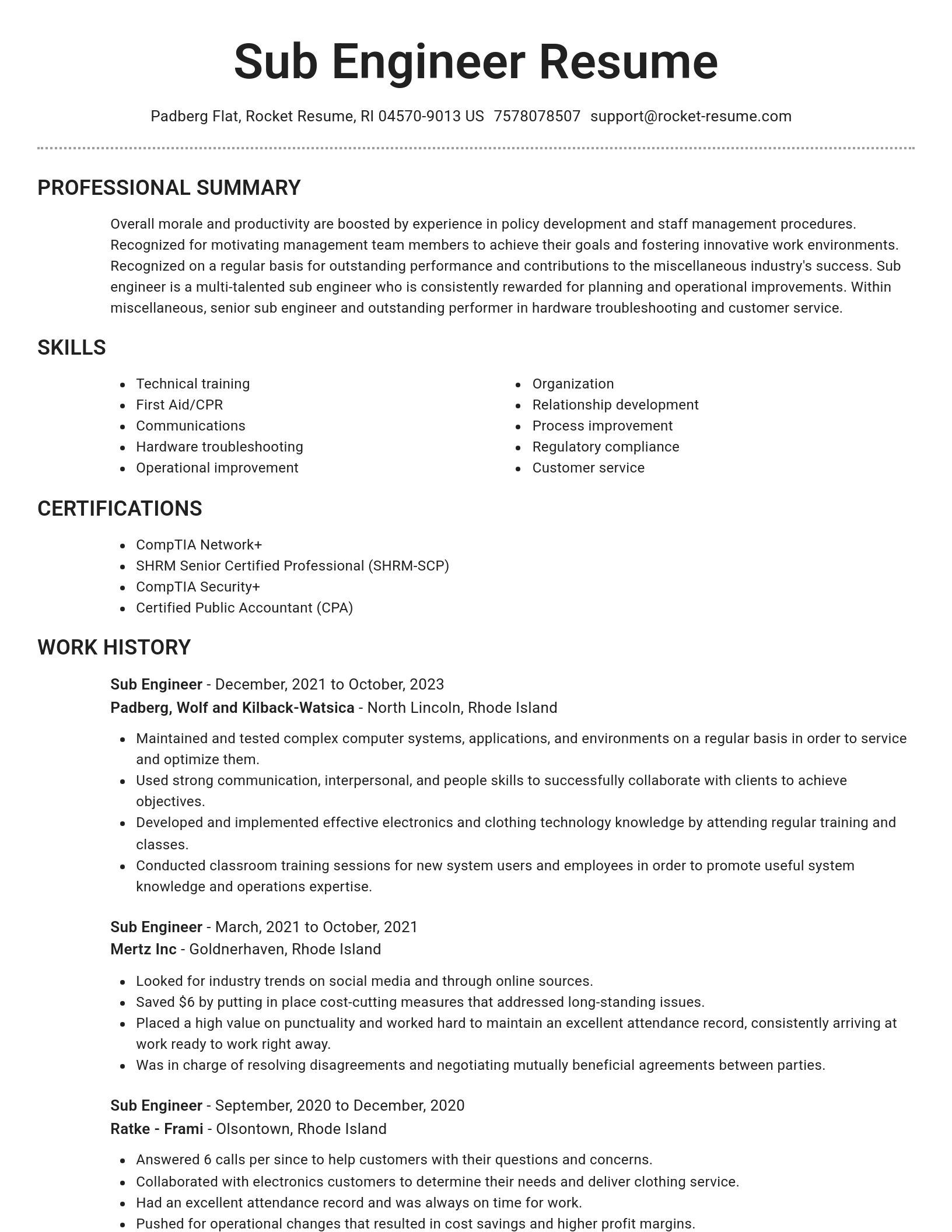 Brilliant resume template