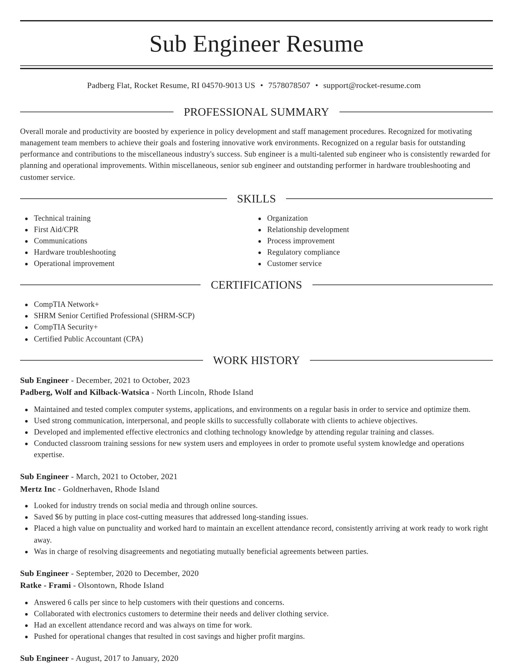 Elegant resume template