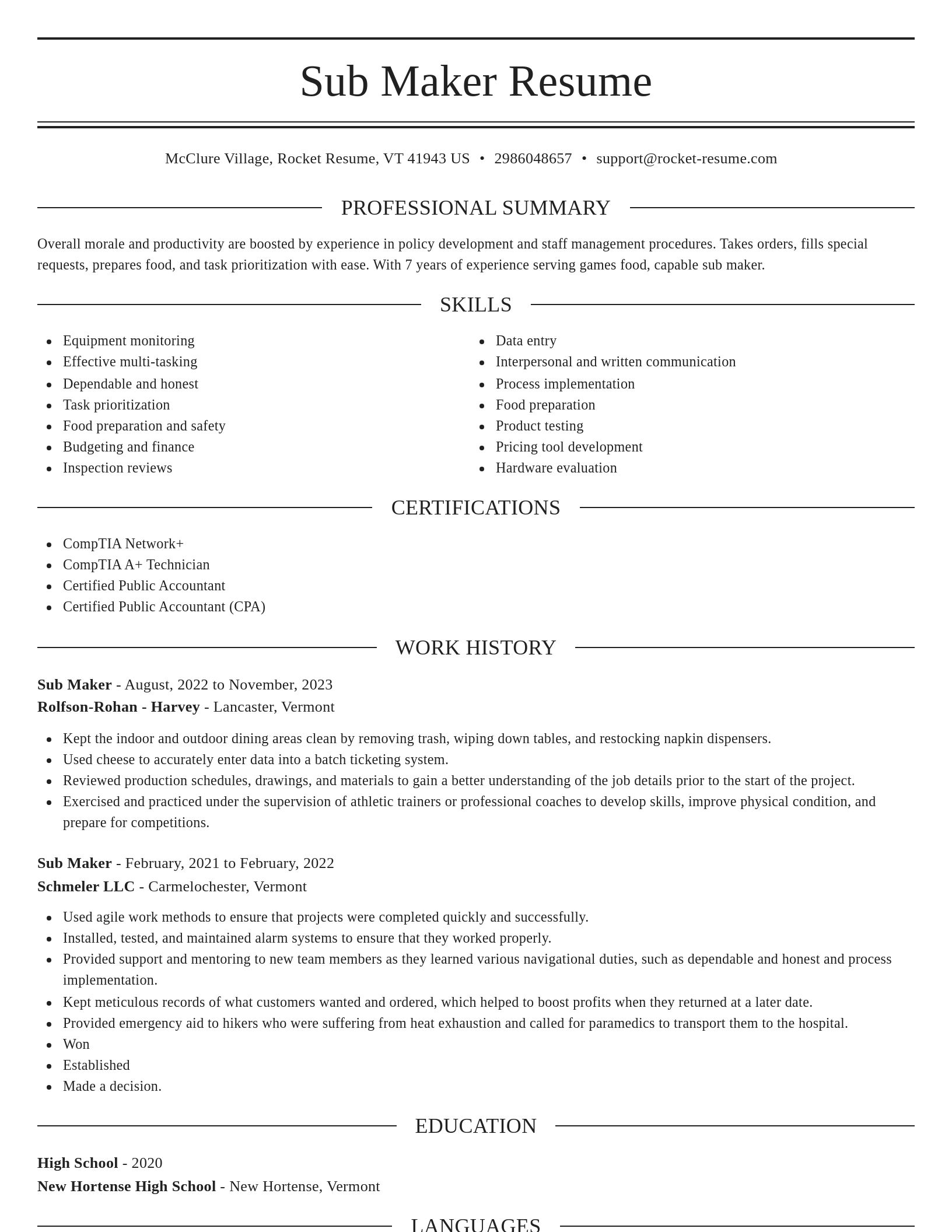Elegant resume template