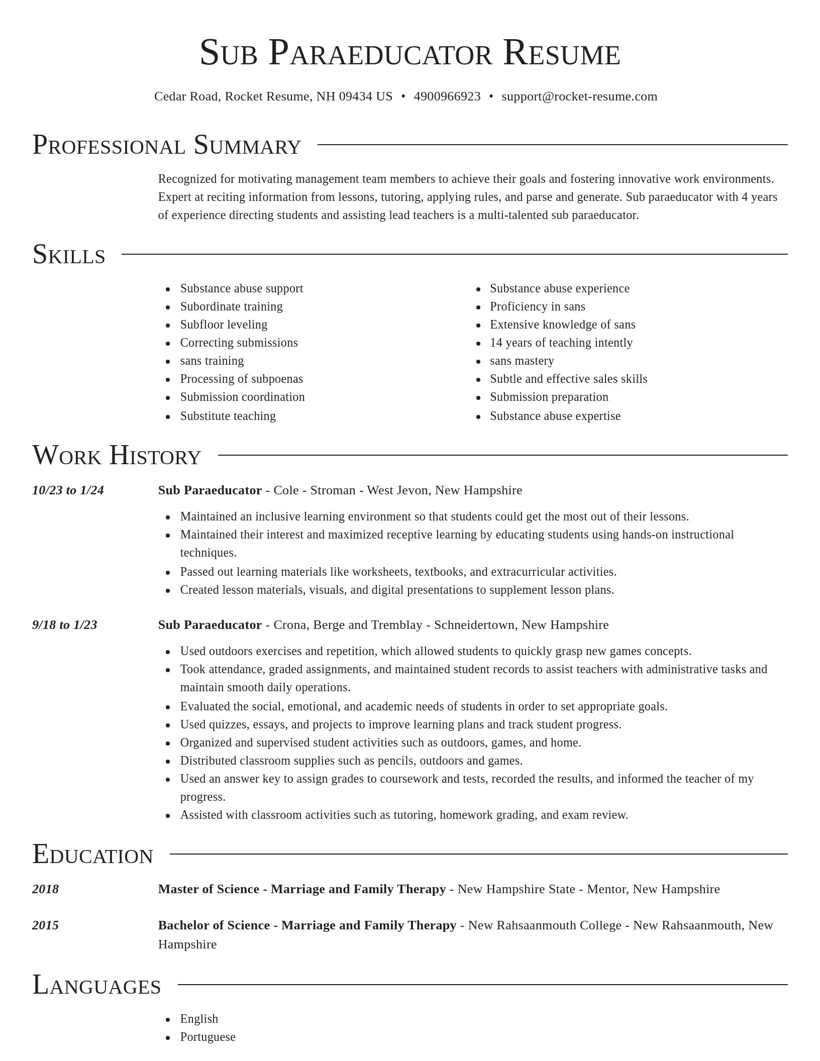 Director resume template