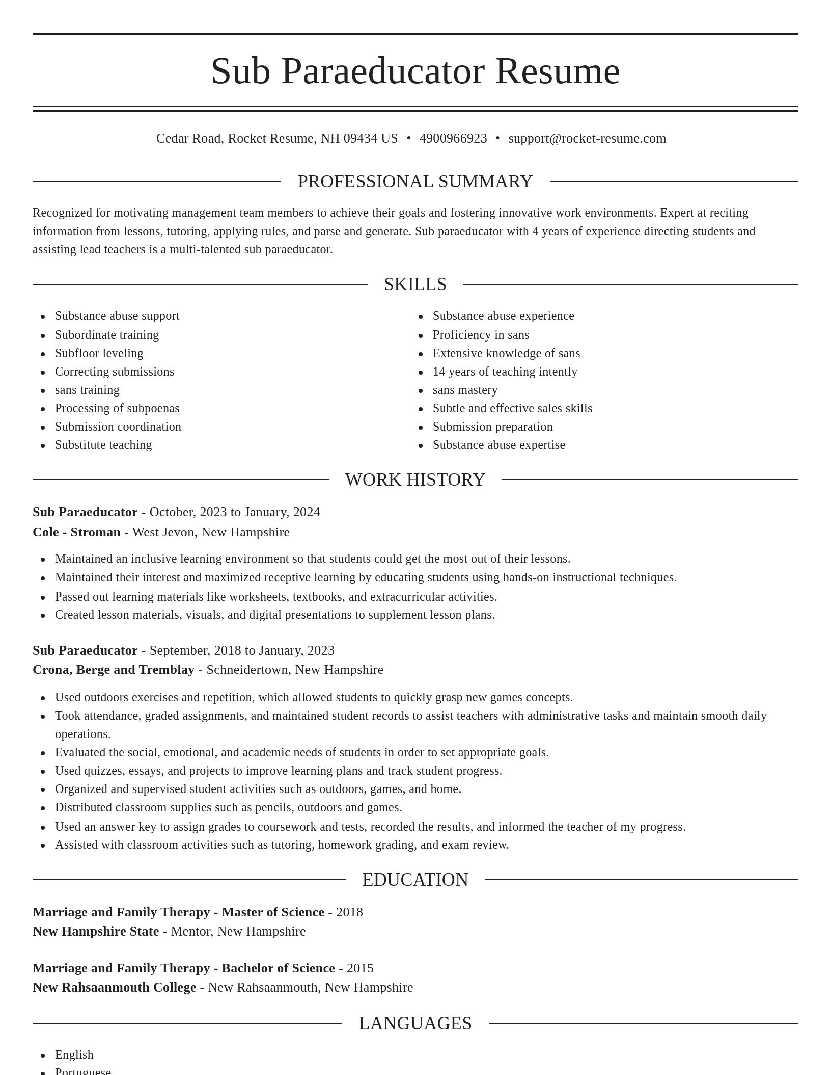 Elegant resume template
