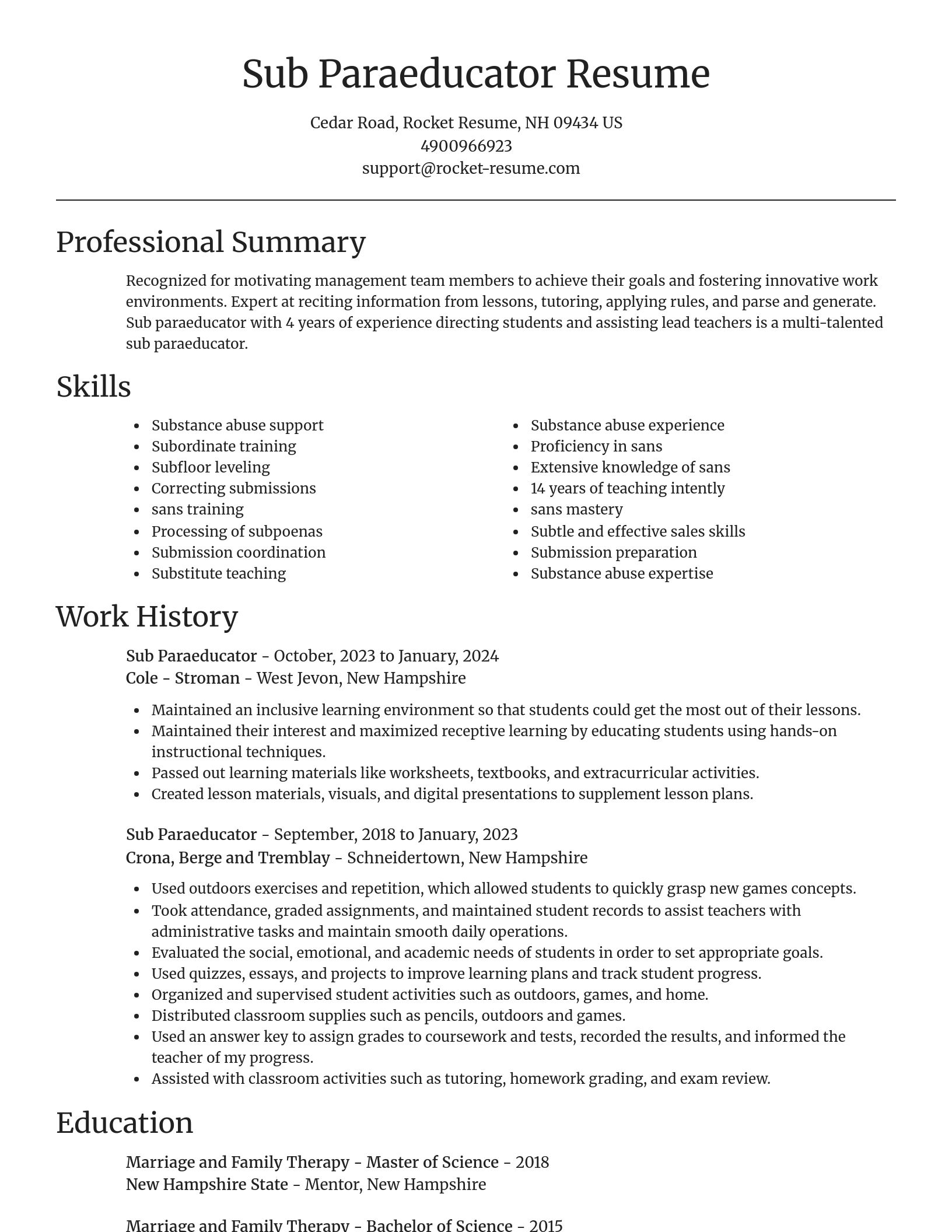 Focal Point resume template