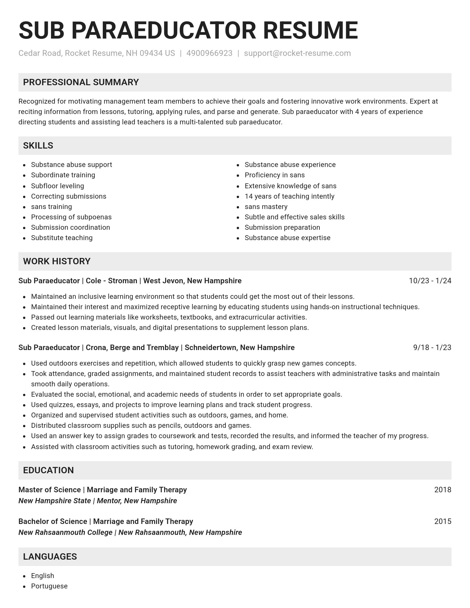 Genius resume template