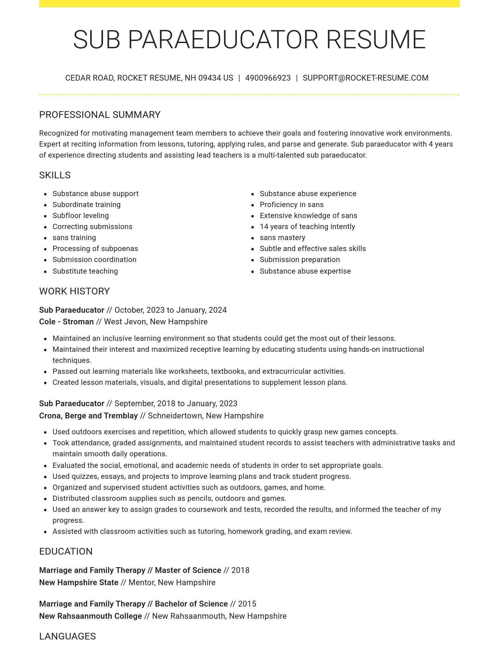 Grand resume template