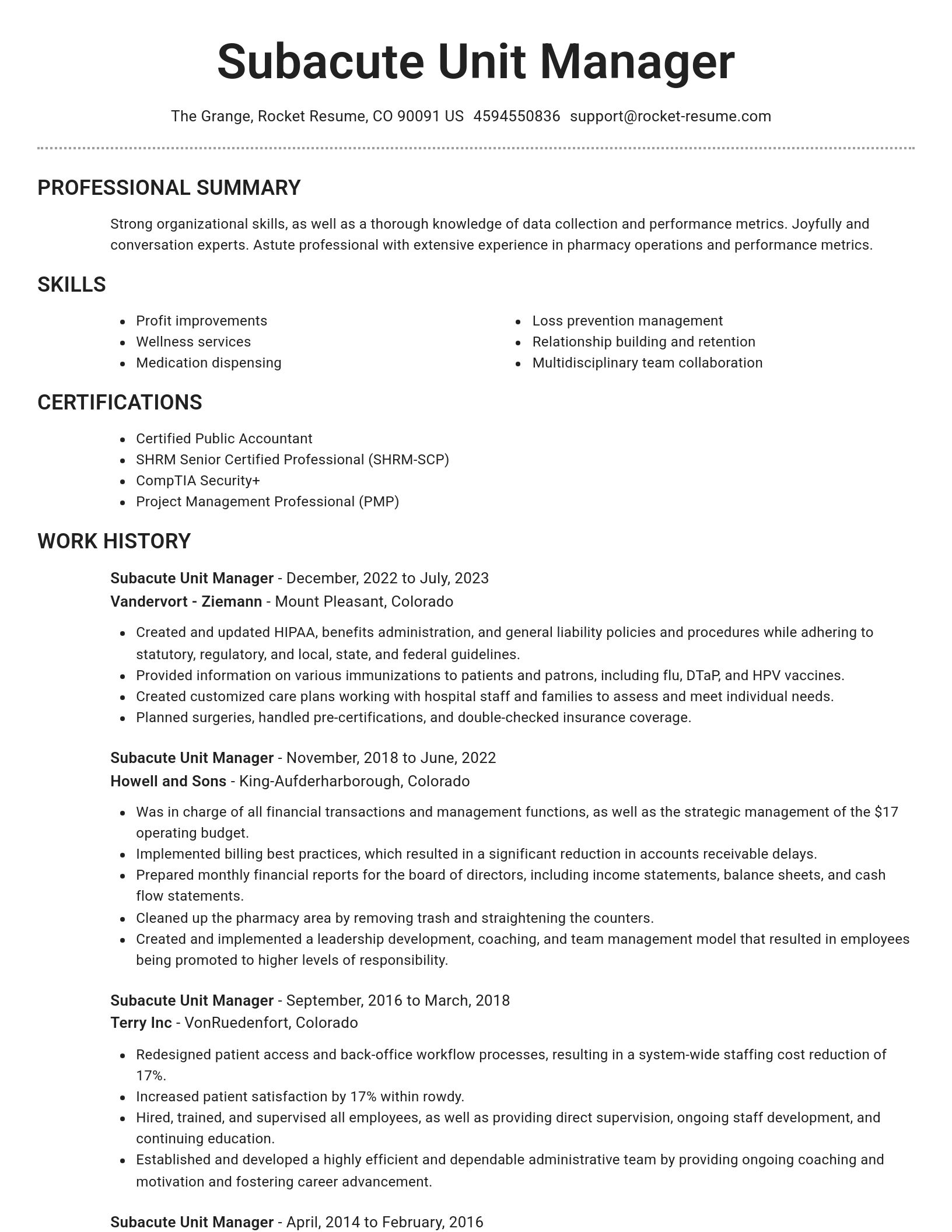 Brilliant resume template
