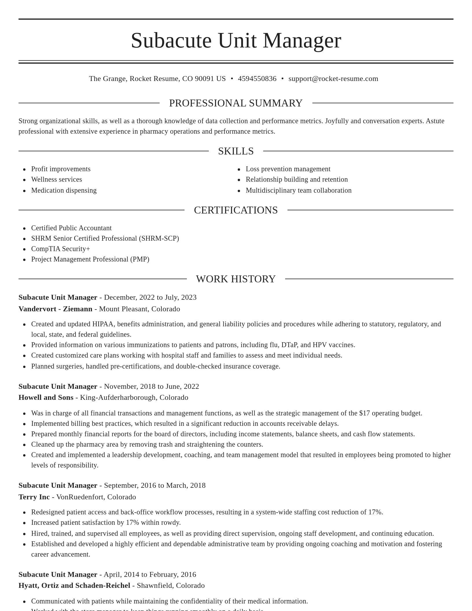 Elegant resume template