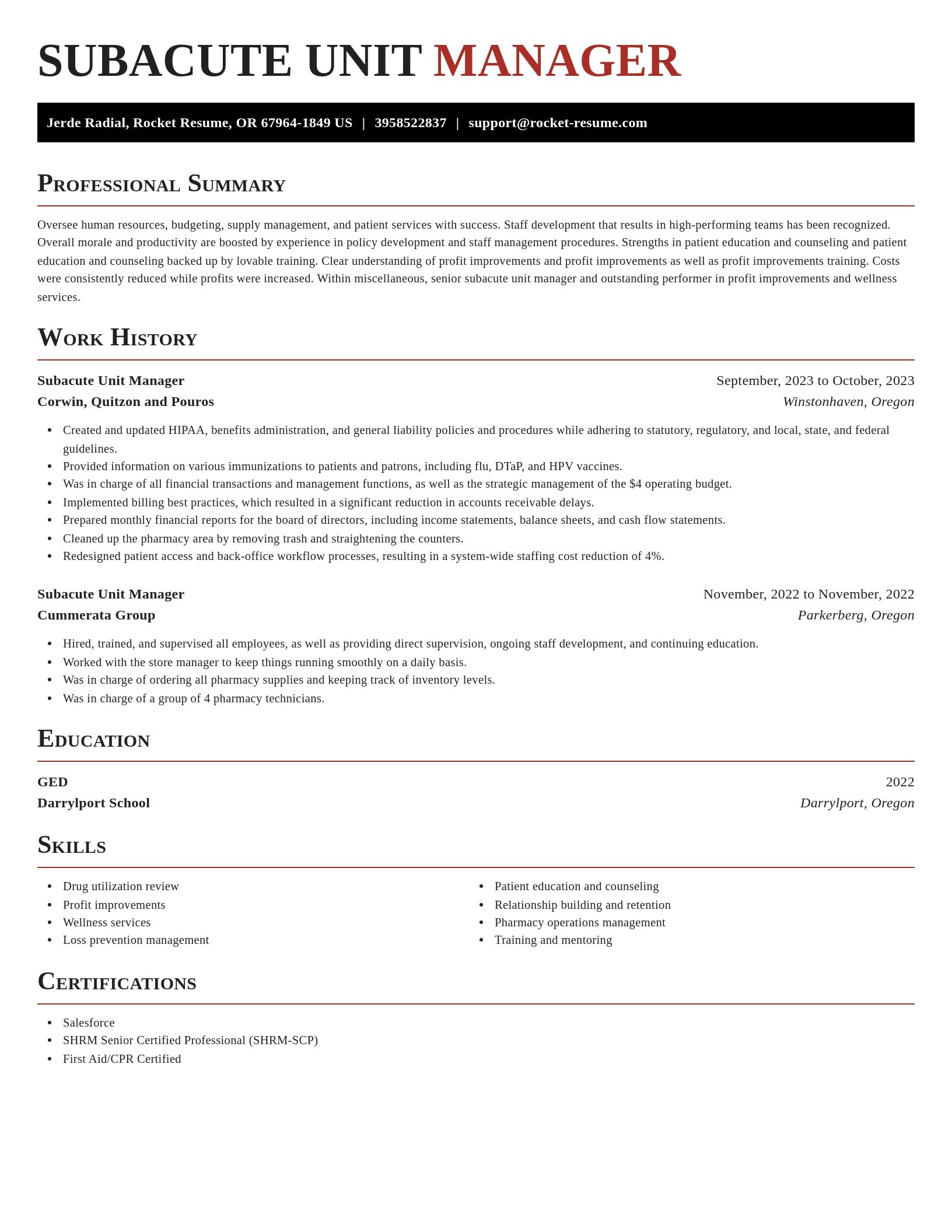 Exquisite resume template