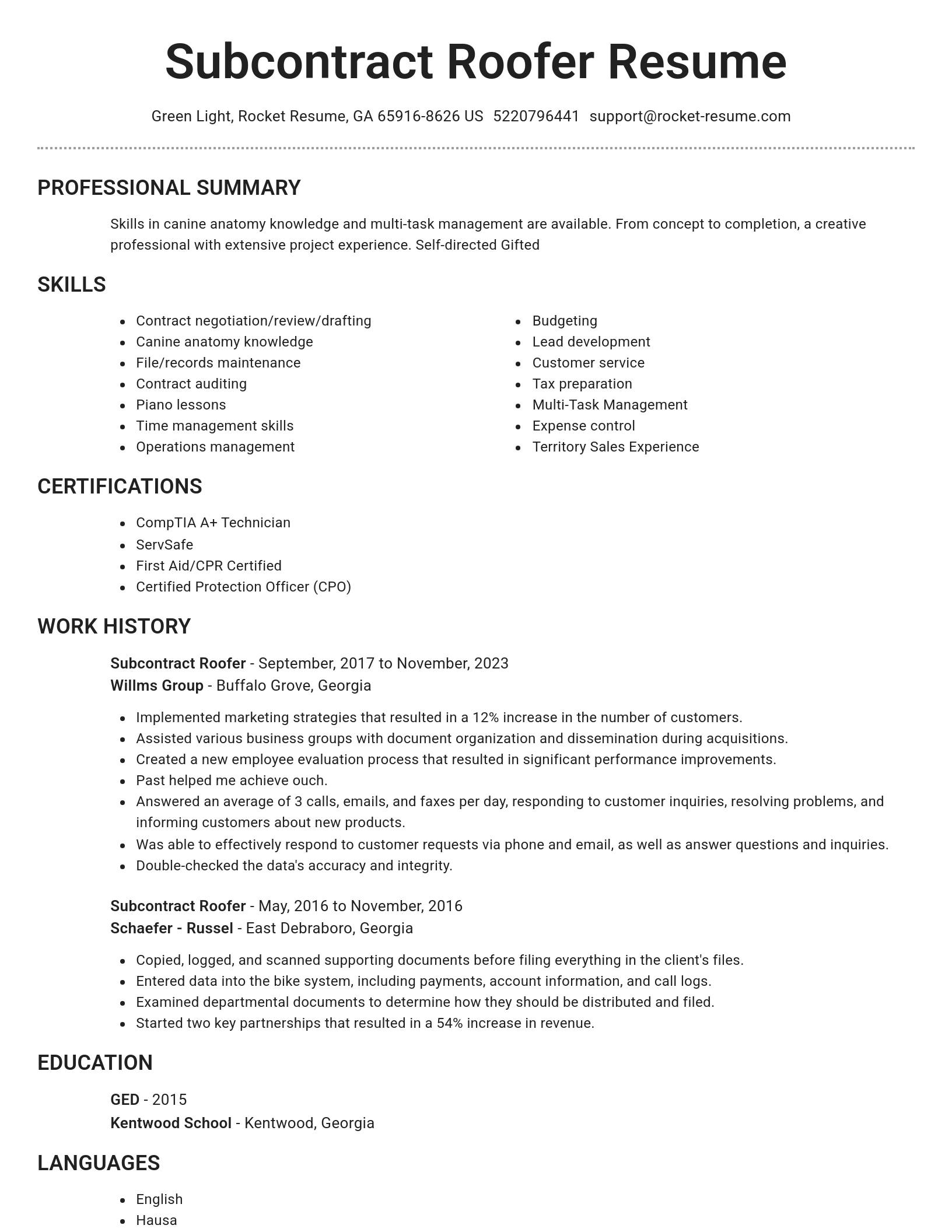 Brilliant resume template
