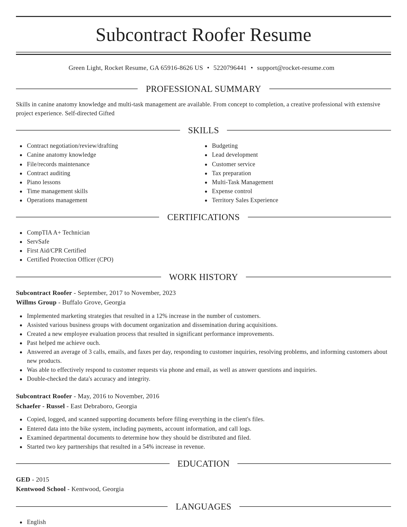 Elegant resume template