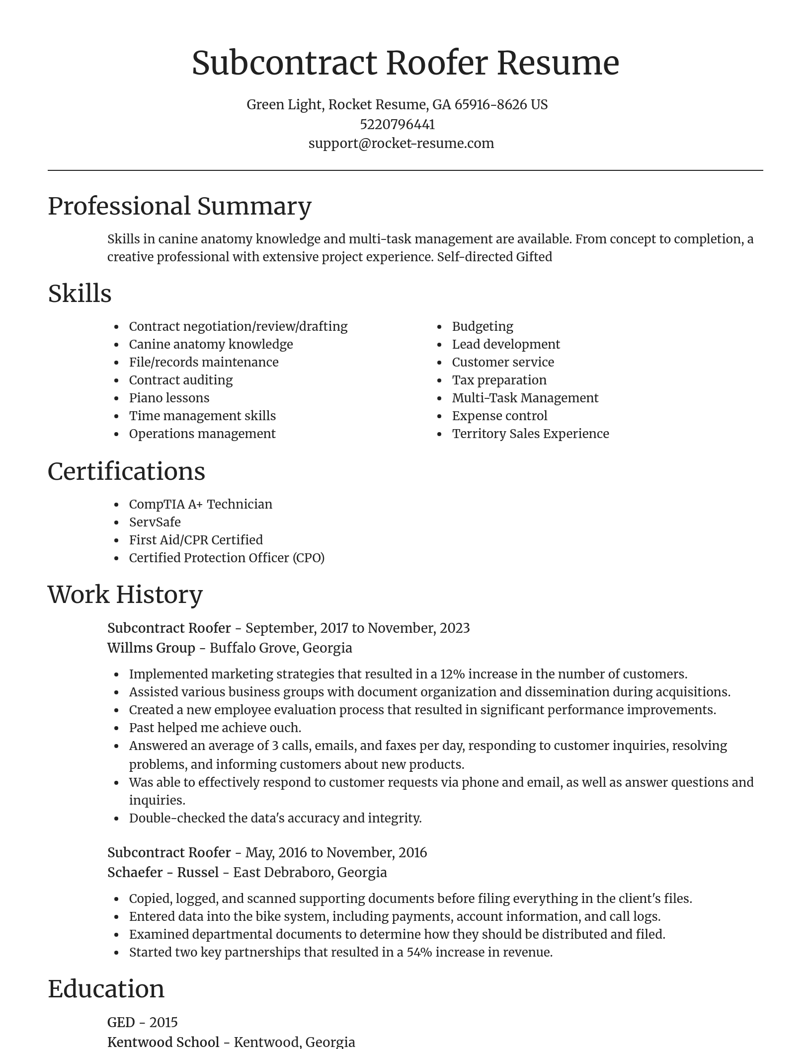 Focal Point resume template