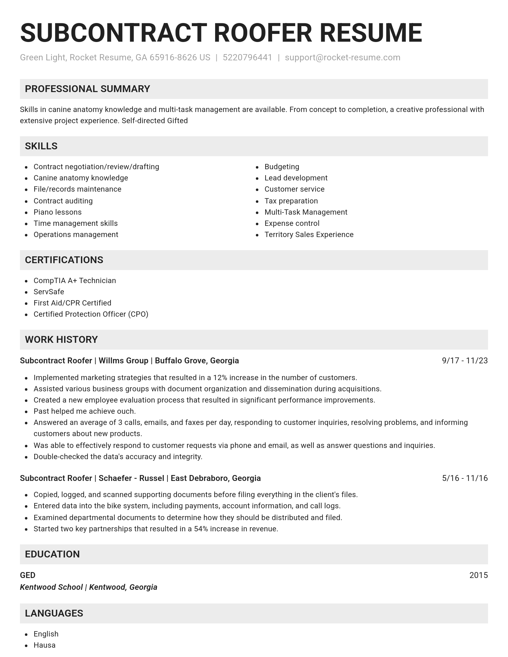Genius resume template