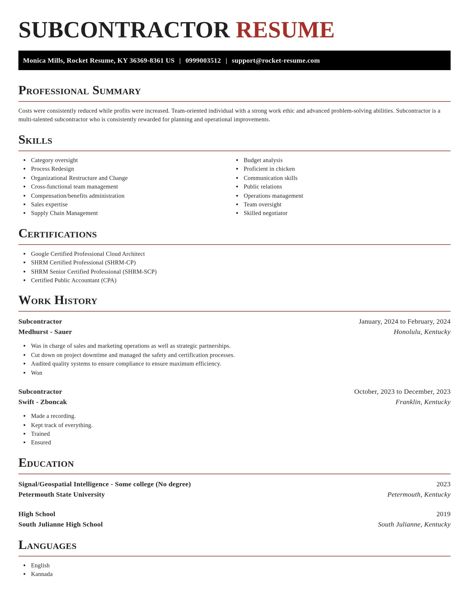 Exquisite resume template