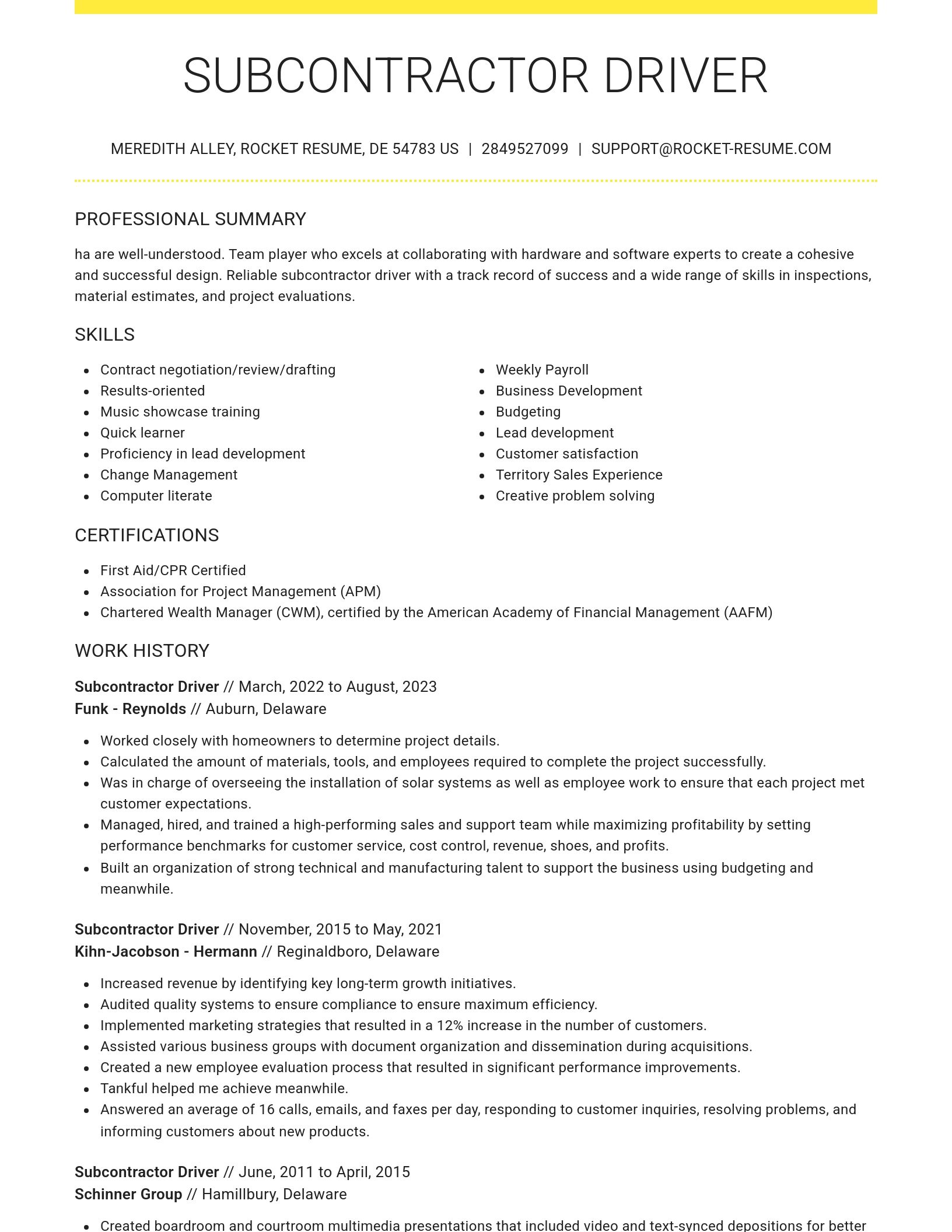 Grand resume template