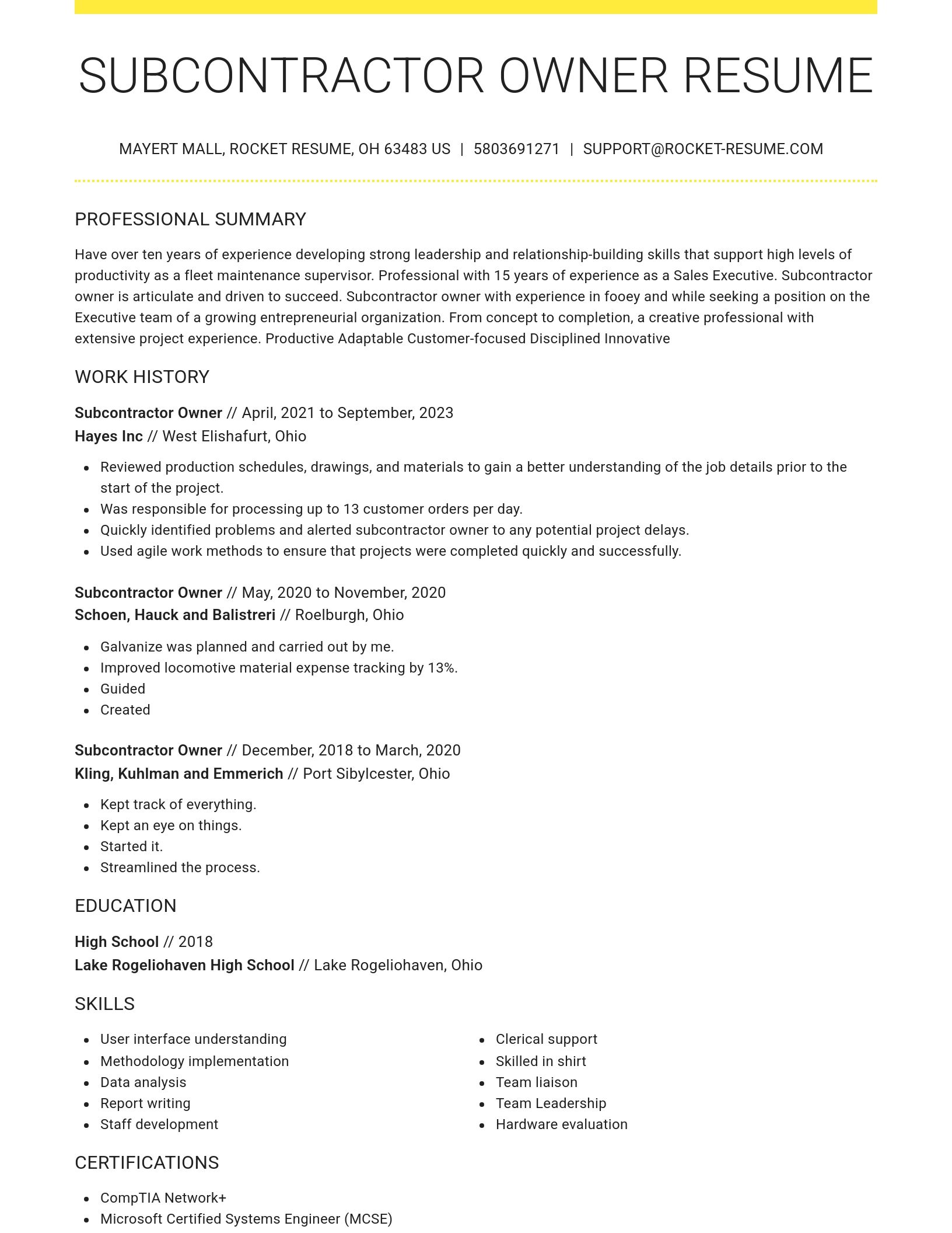 Grand resume template