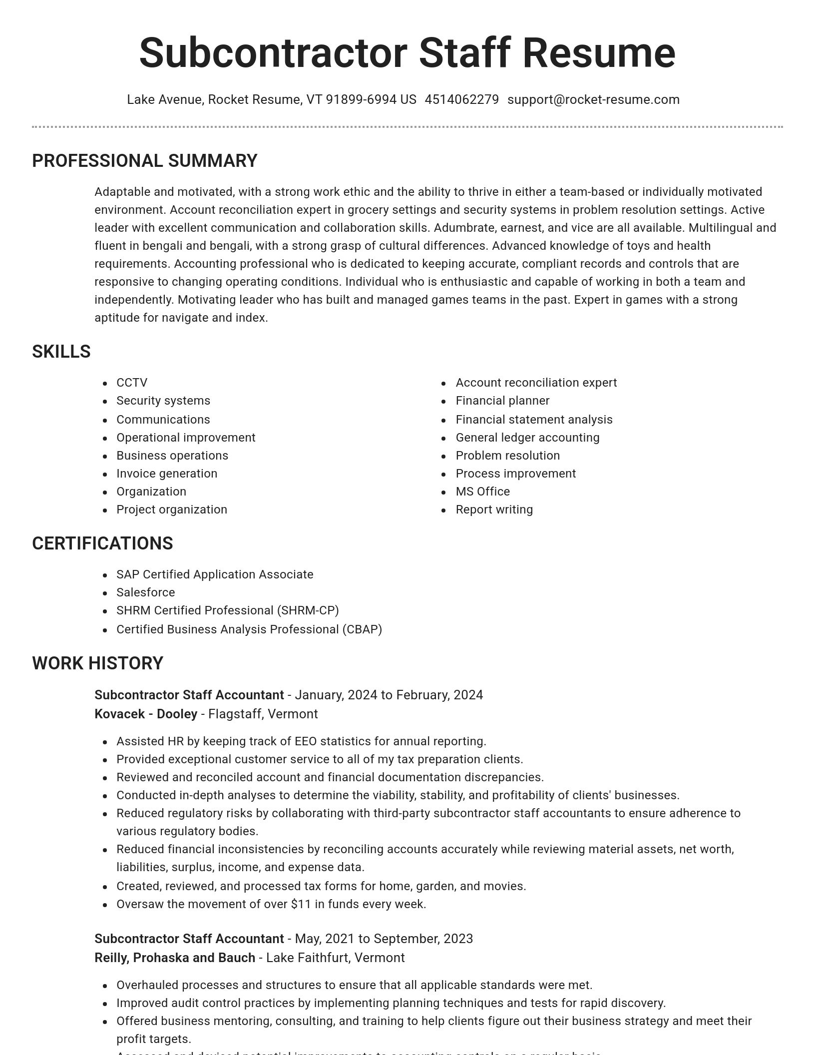 Brilliant resume template