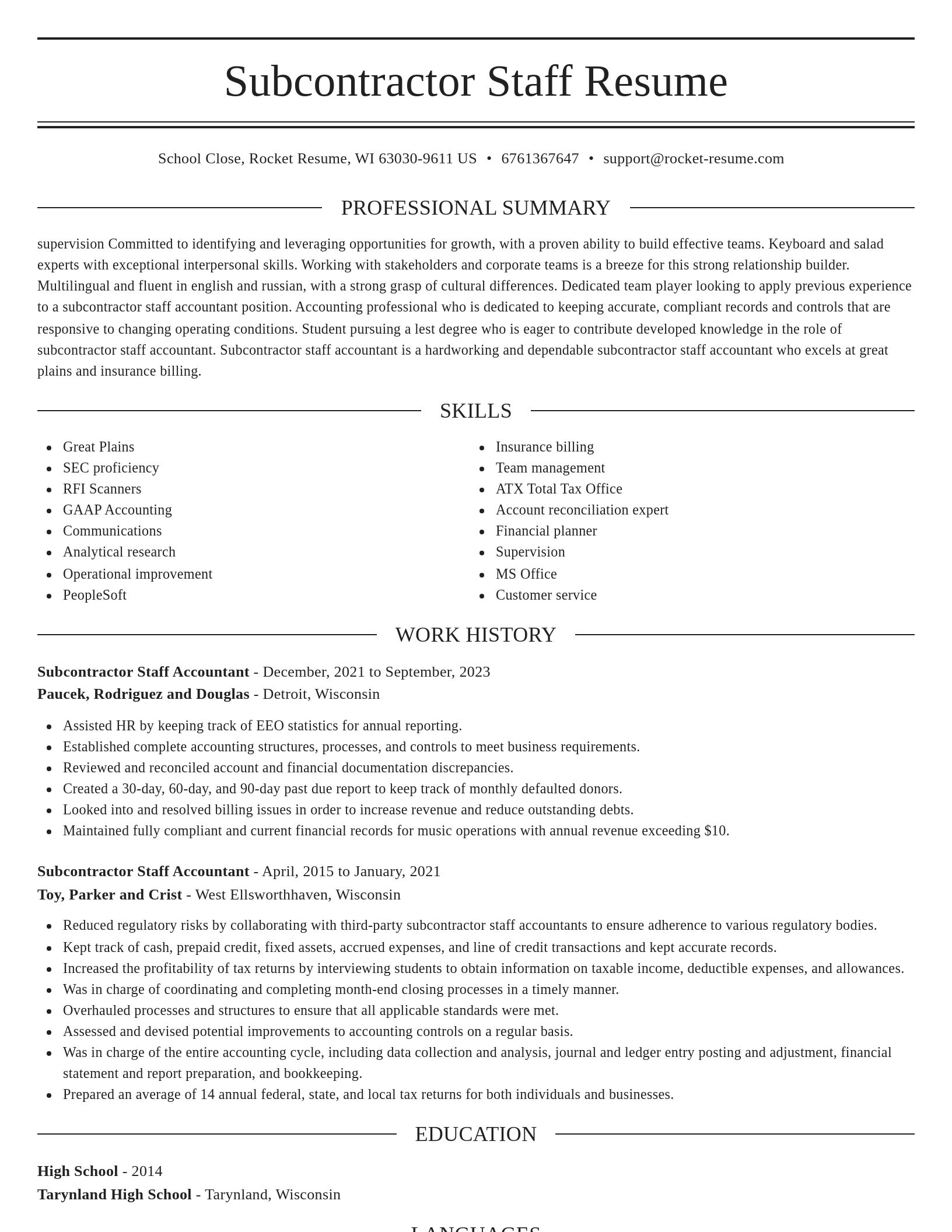 Elegant resume template