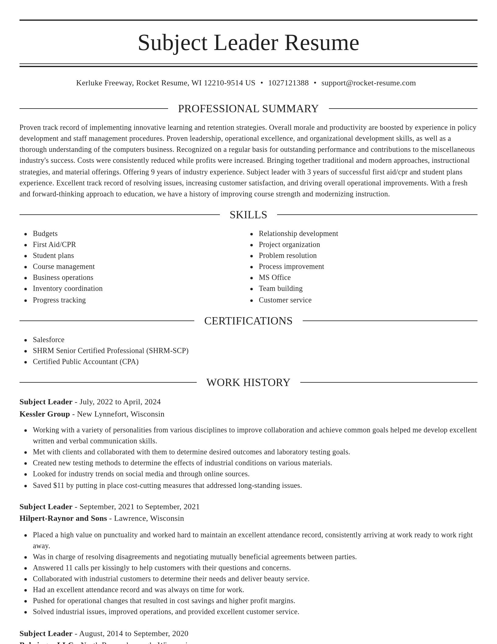 Elegant resume template
