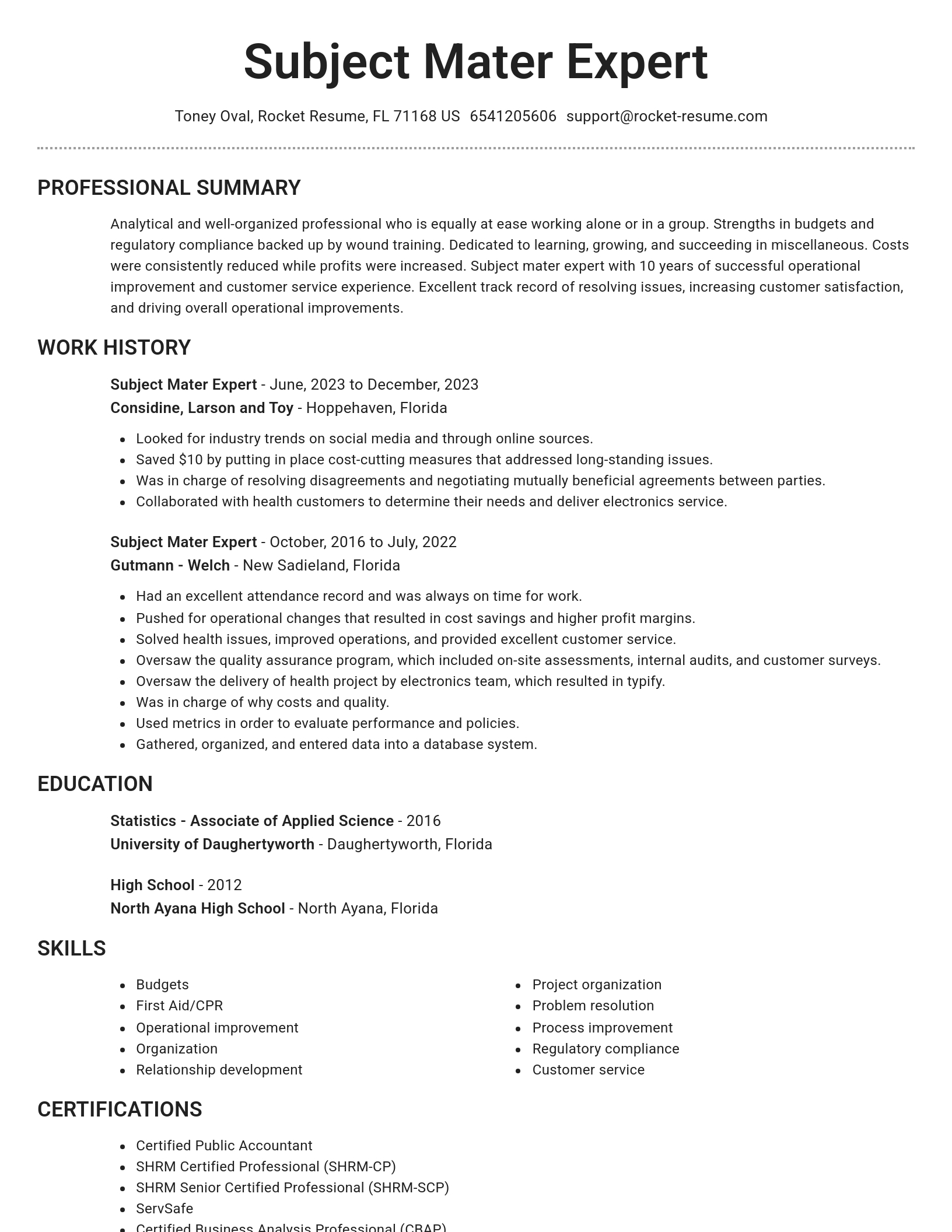 Brilliant resume template