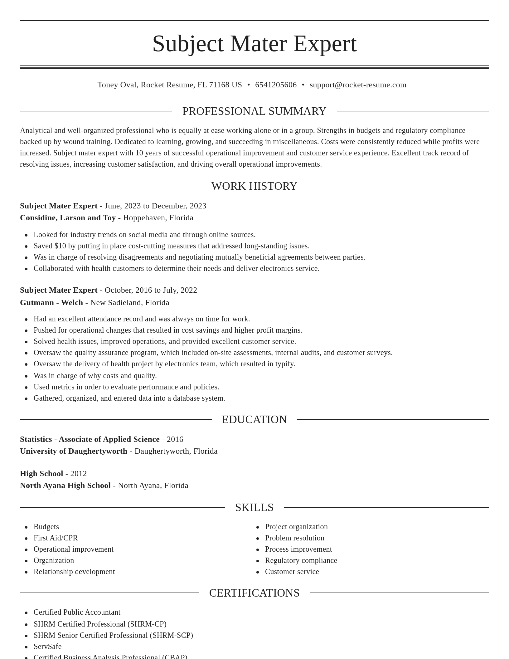 Elegant resume template