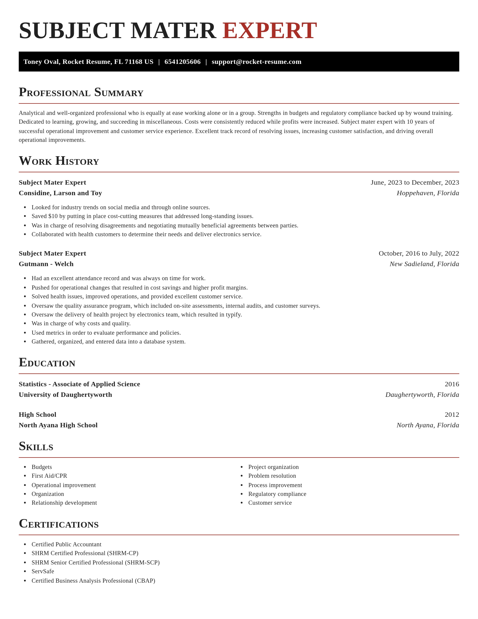 Exquisite resume template