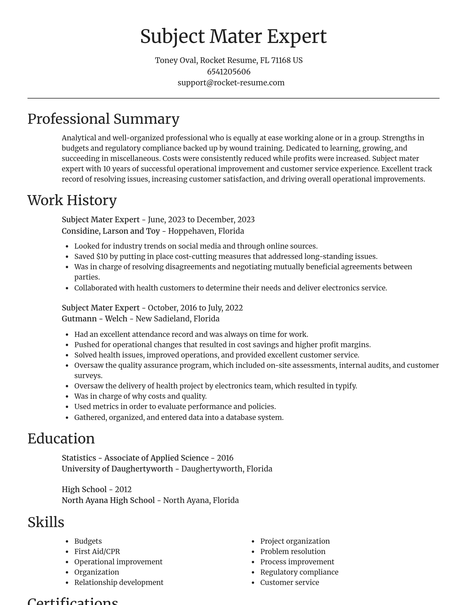 Focal Point resume template