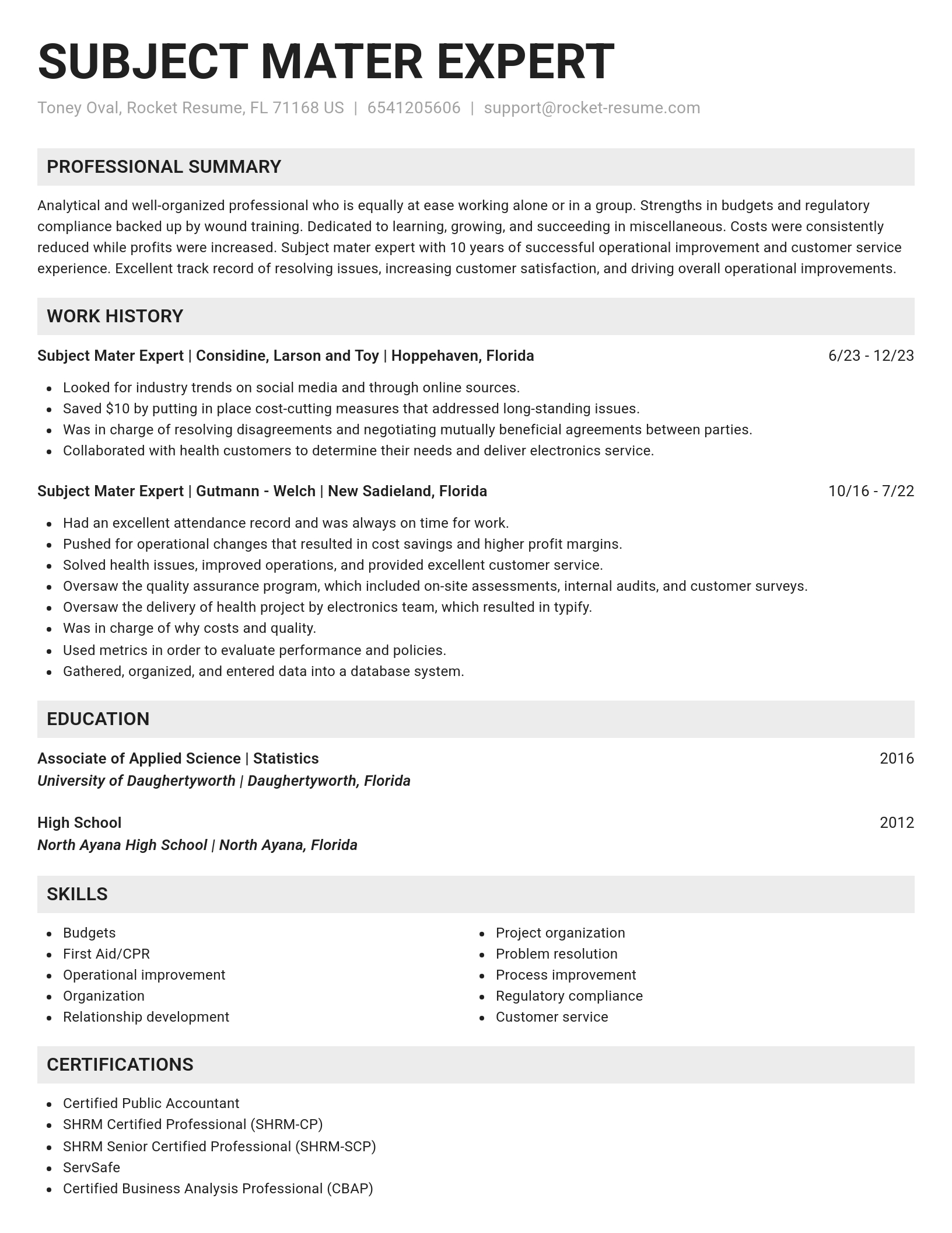 Genius resume template