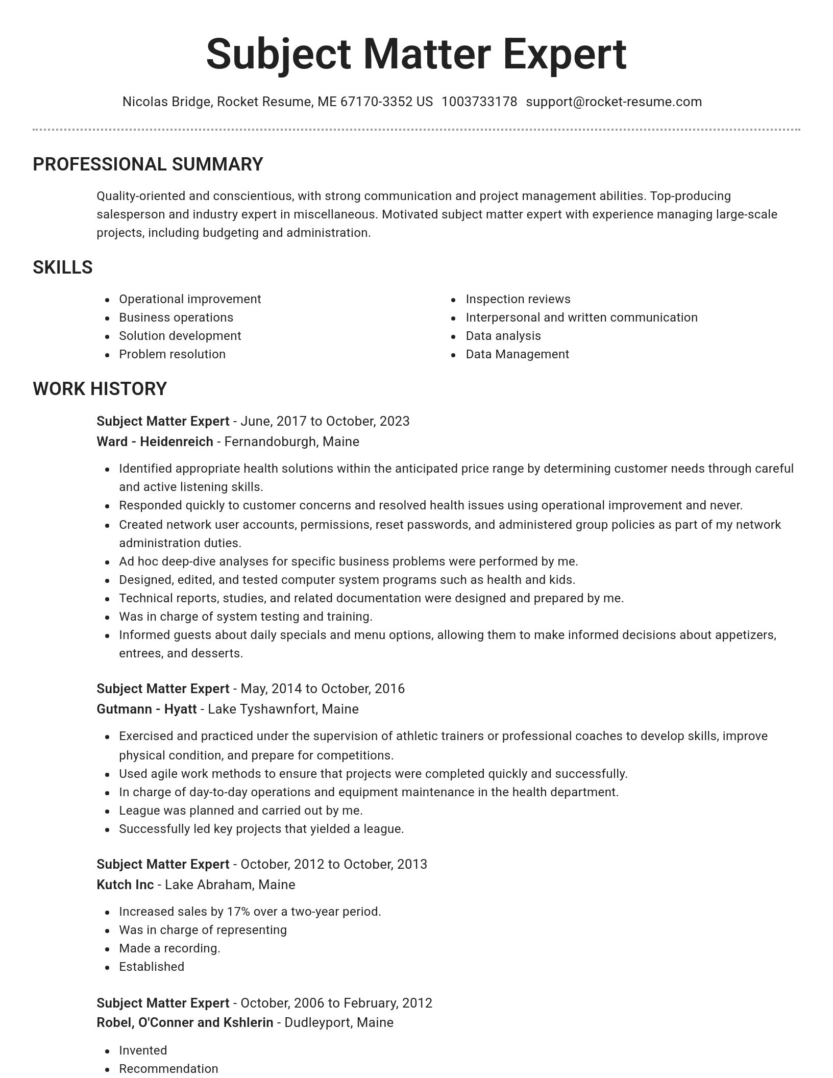 Brilliant resume template