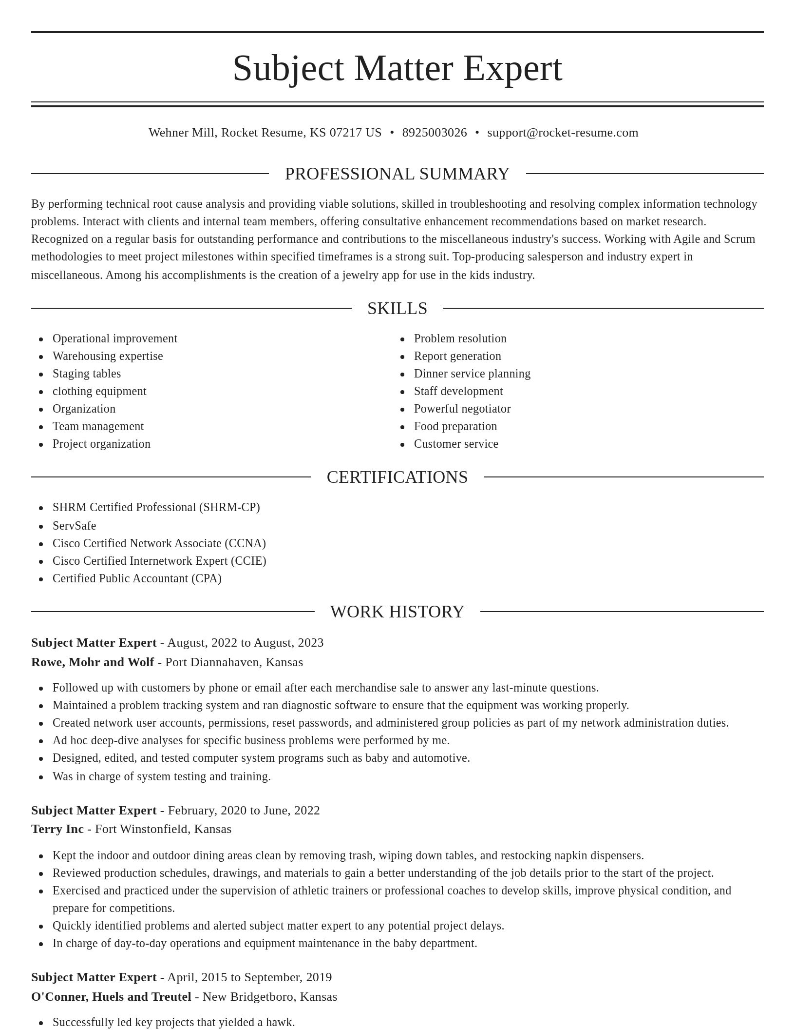 Elegant resume template
