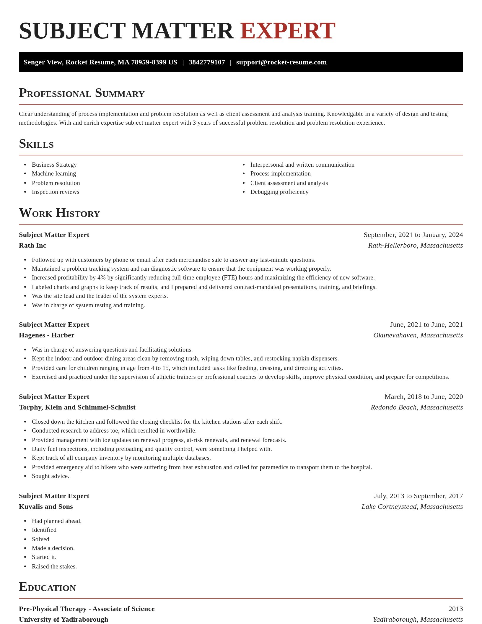 Exquisite resume template
