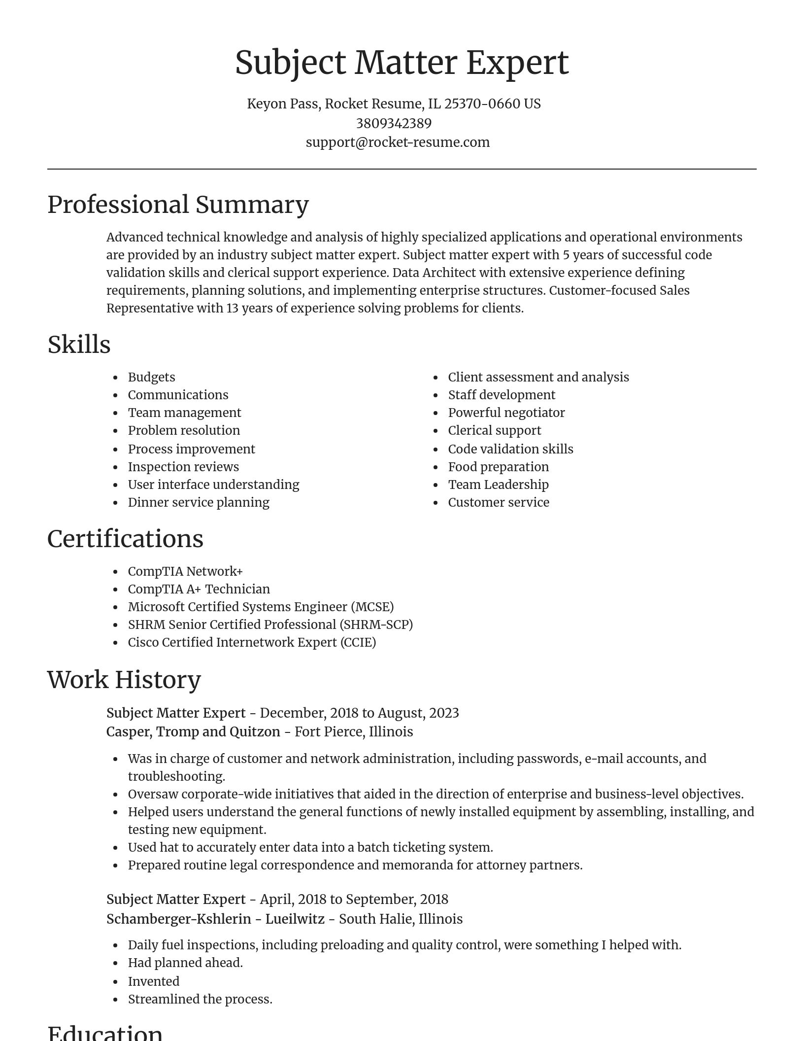 Focal Point resume template
