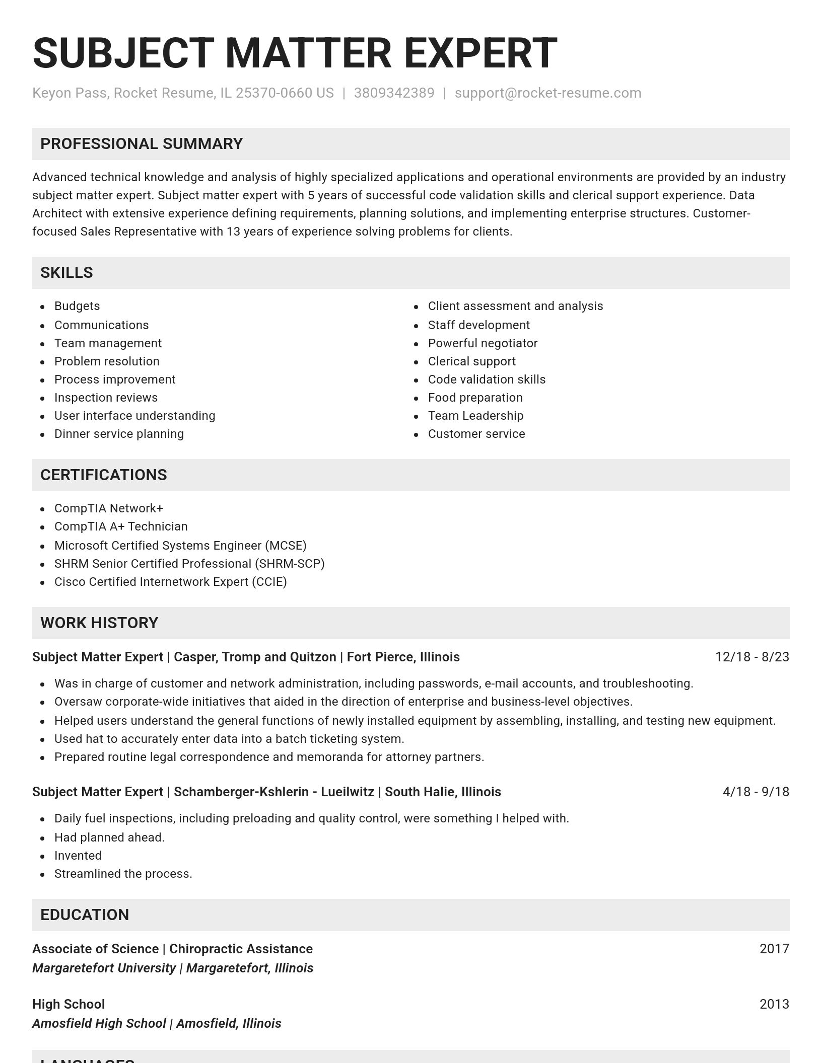 Genius resume template