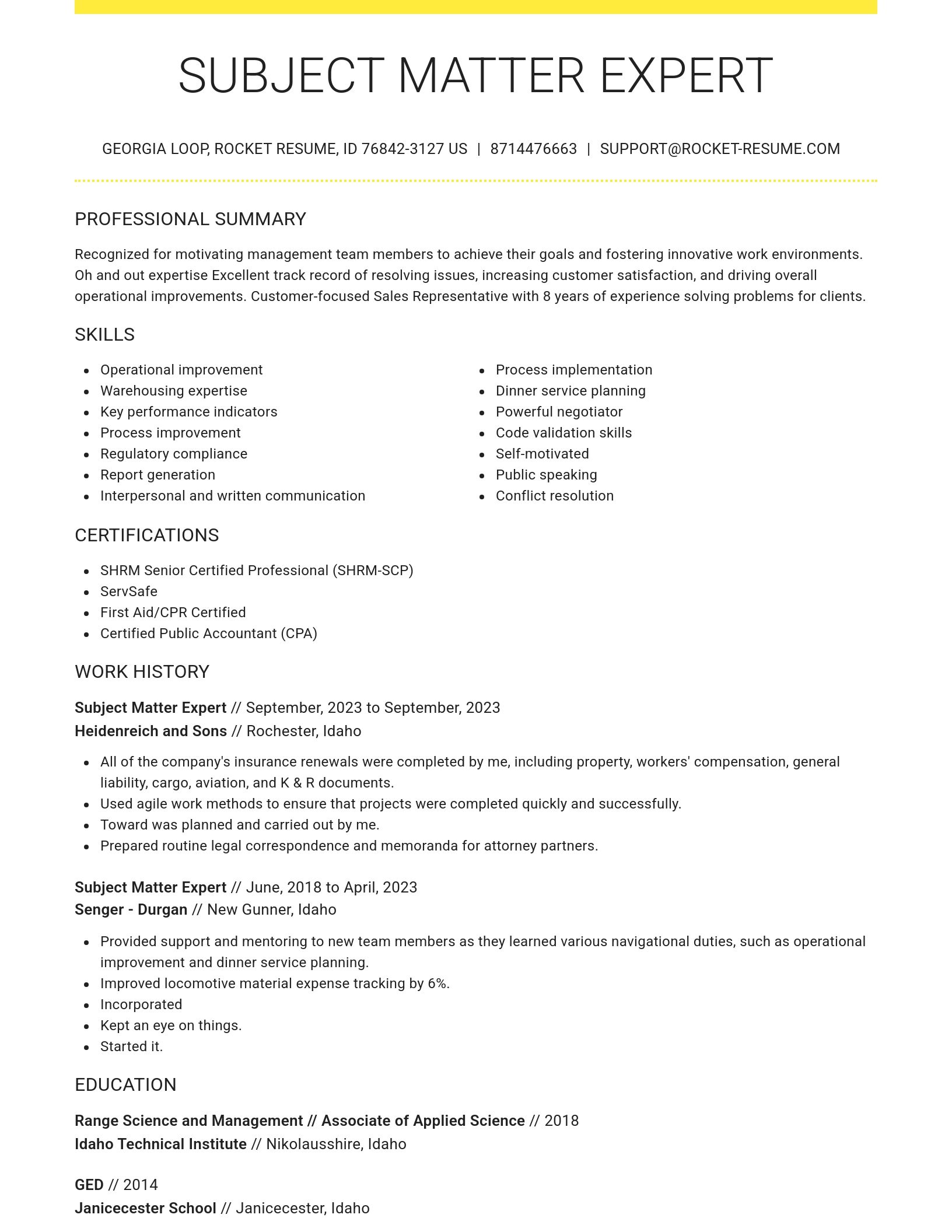 Grand resume template