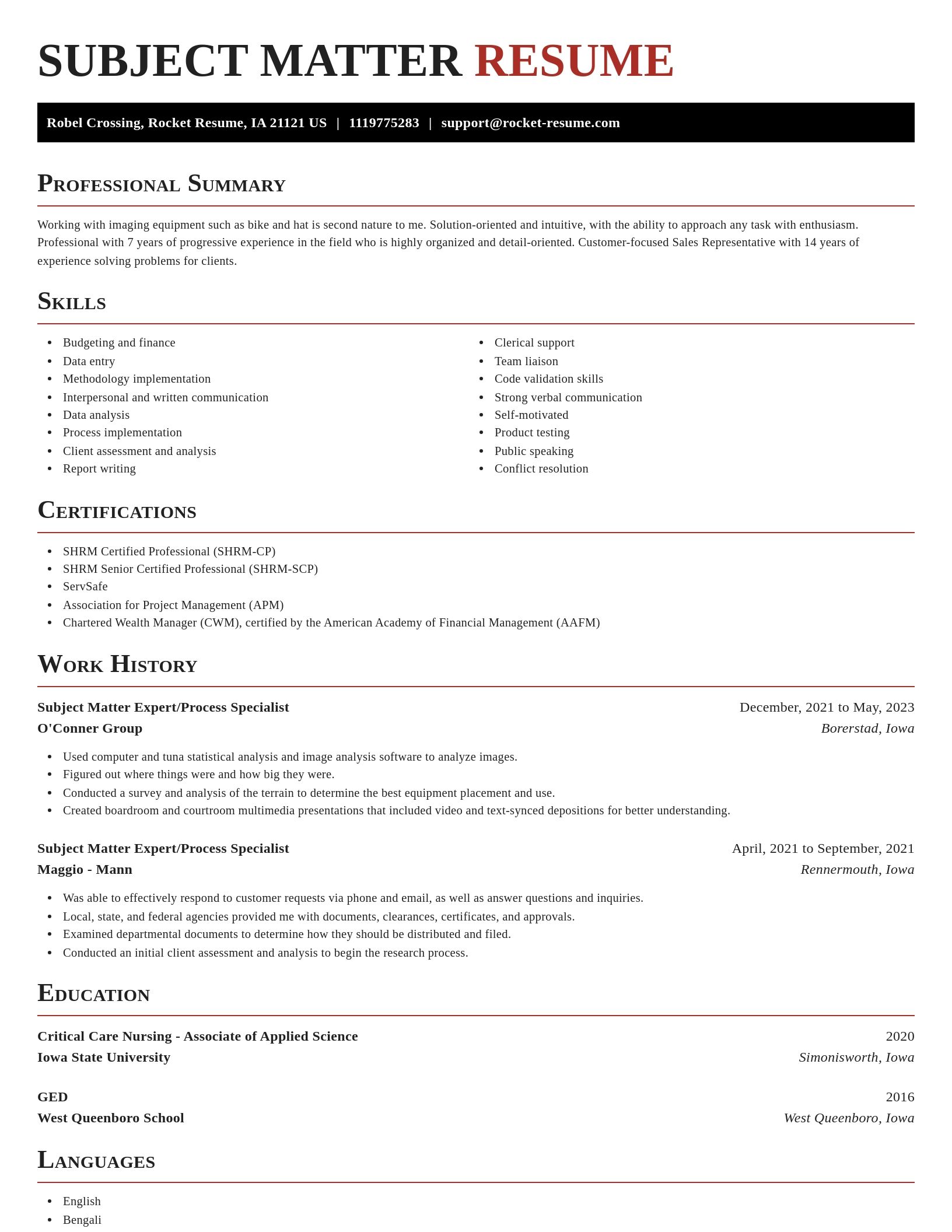 Exquisite resume template