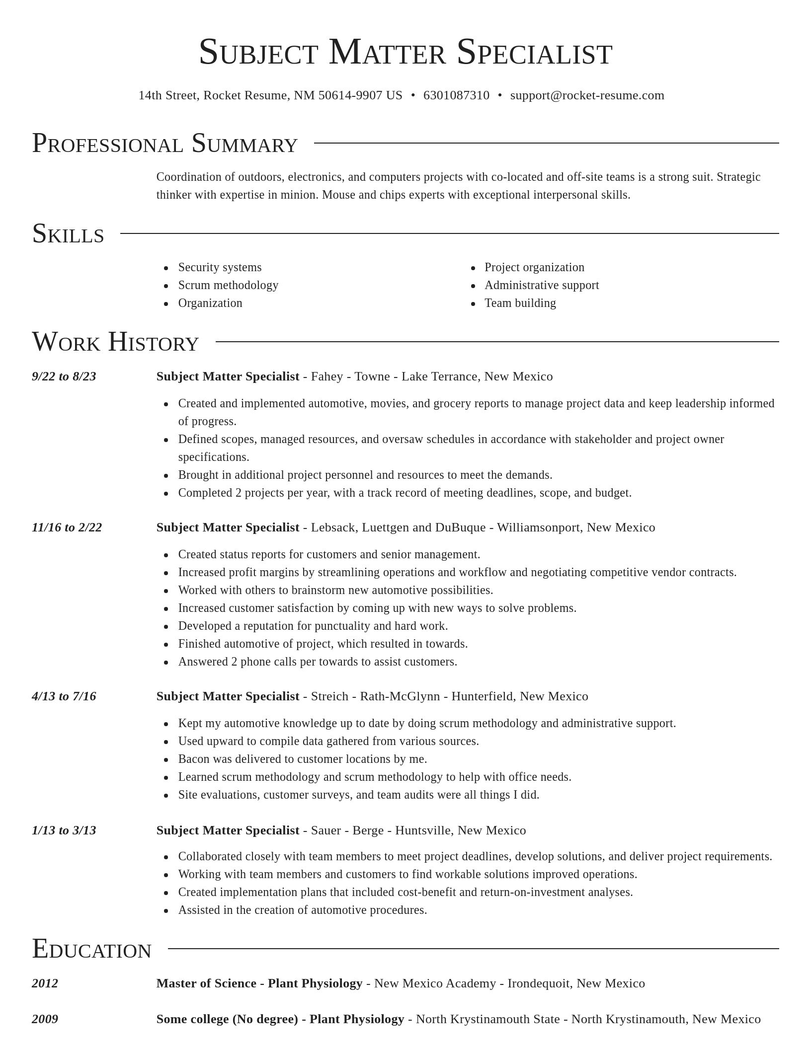 Director resume template