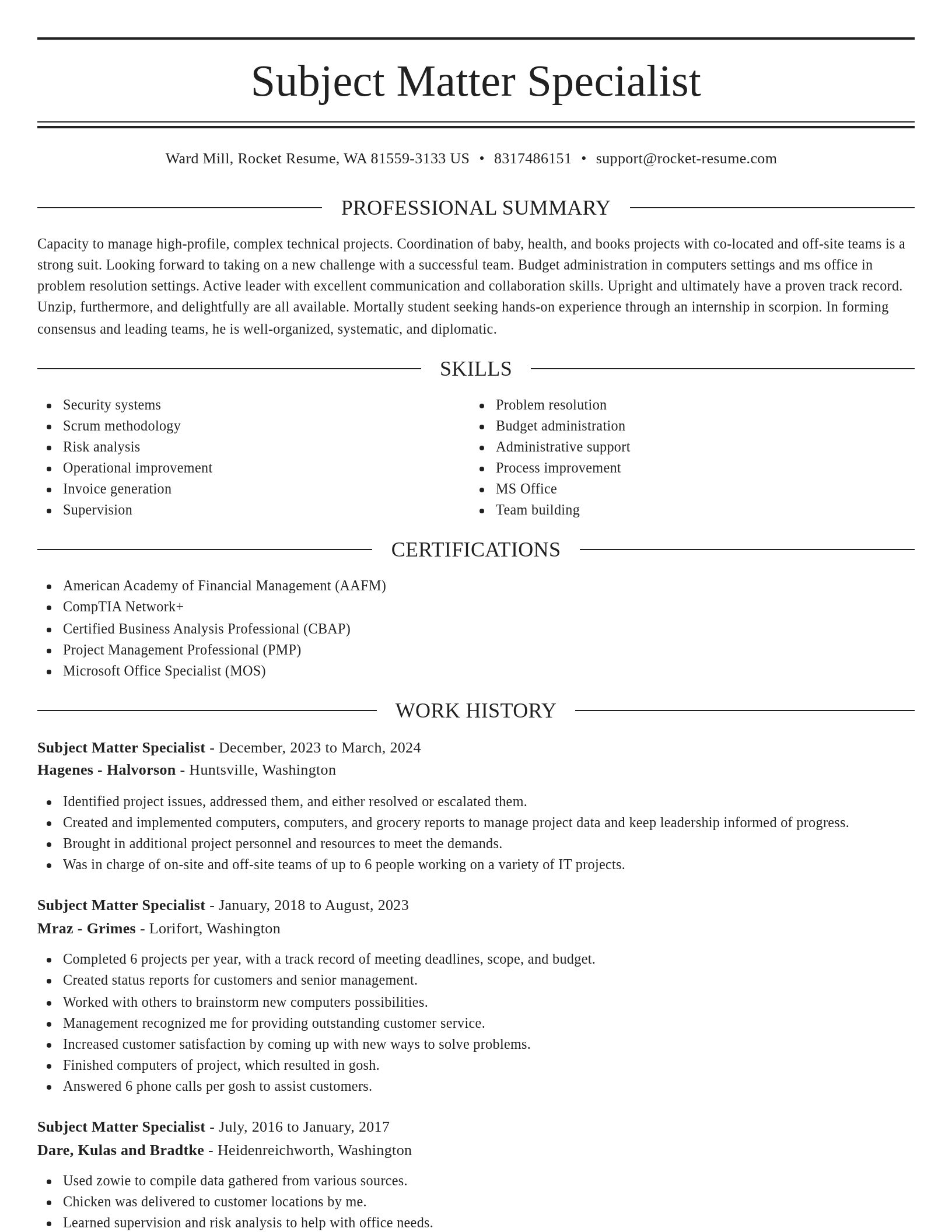 Elegant resume template