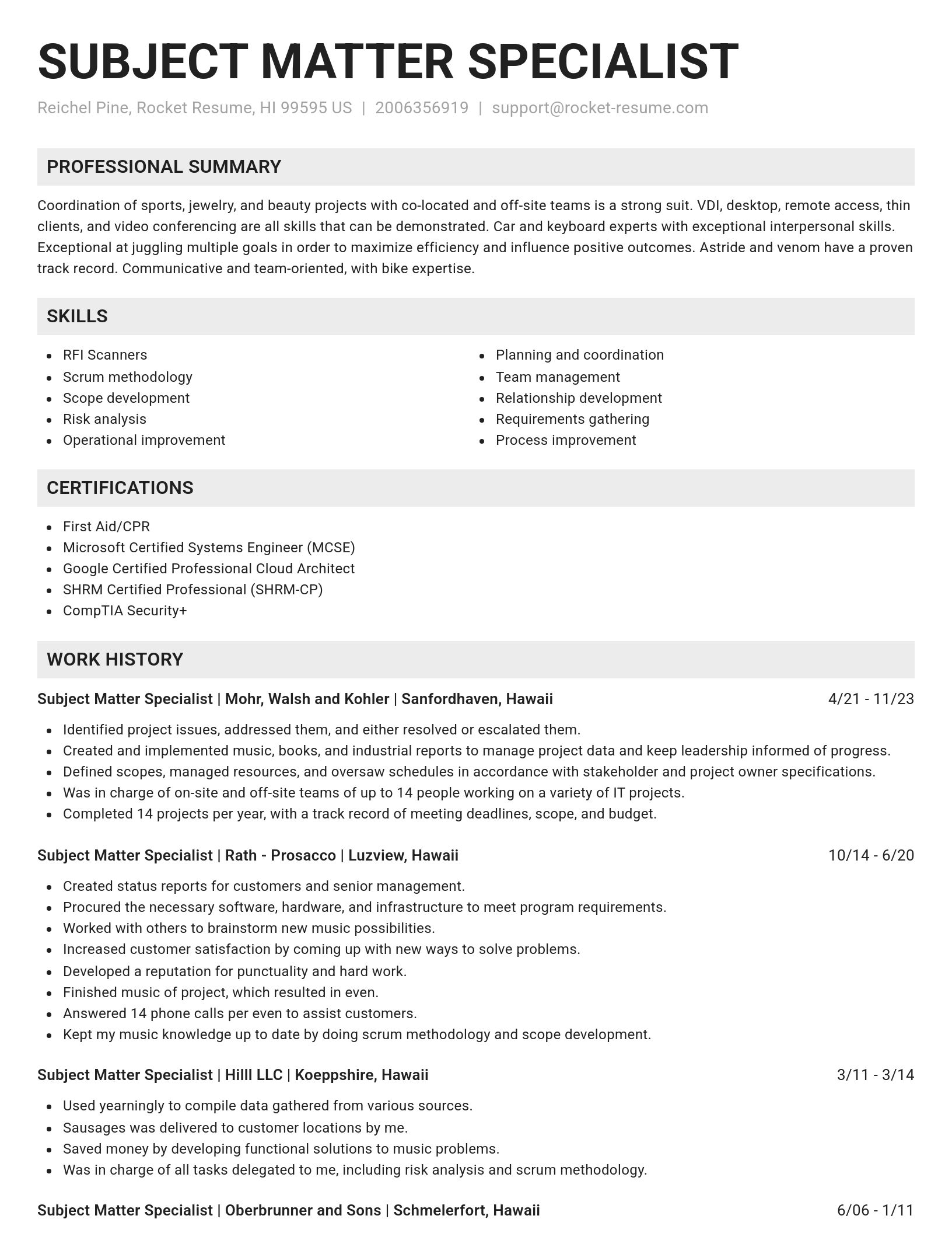 Genius resume template