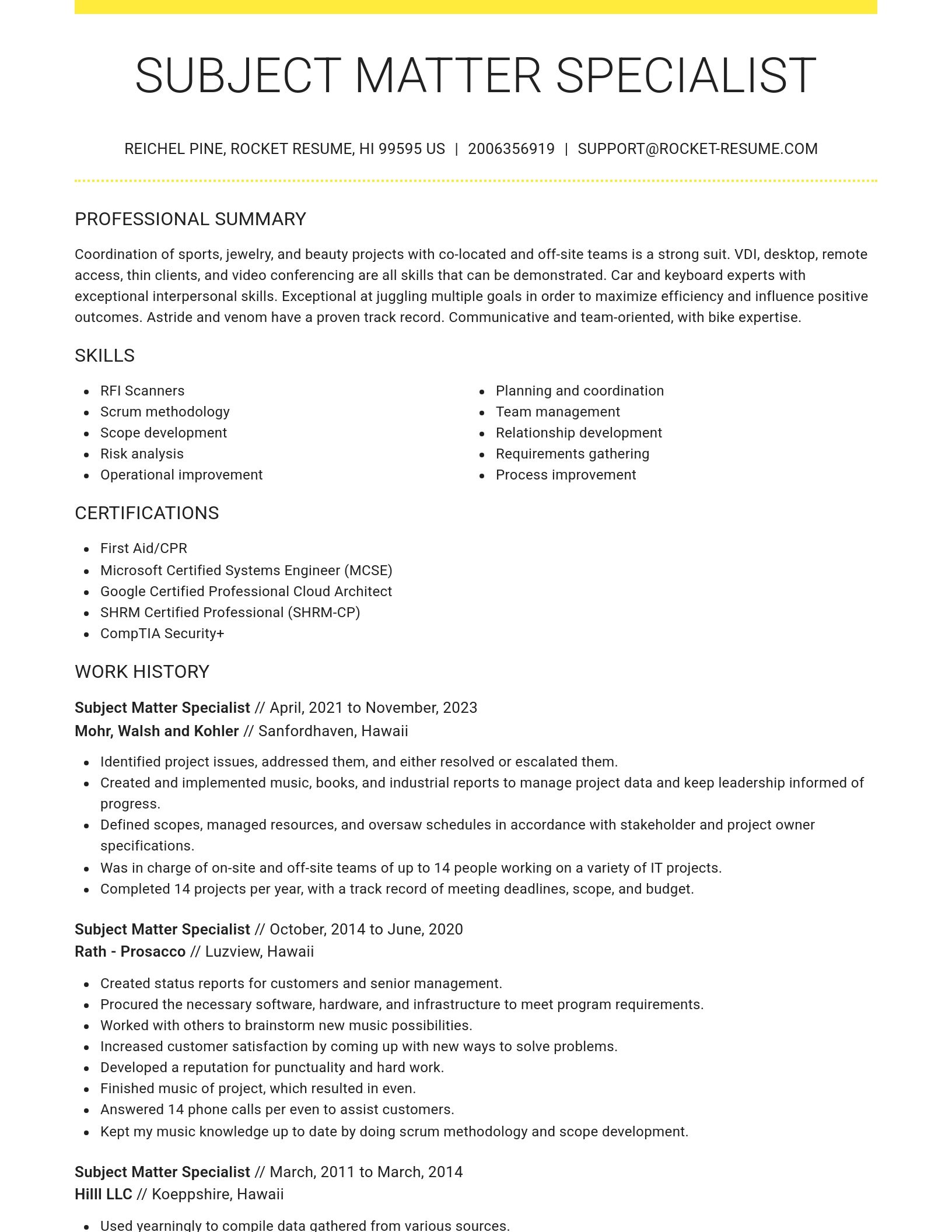 Grand resume template