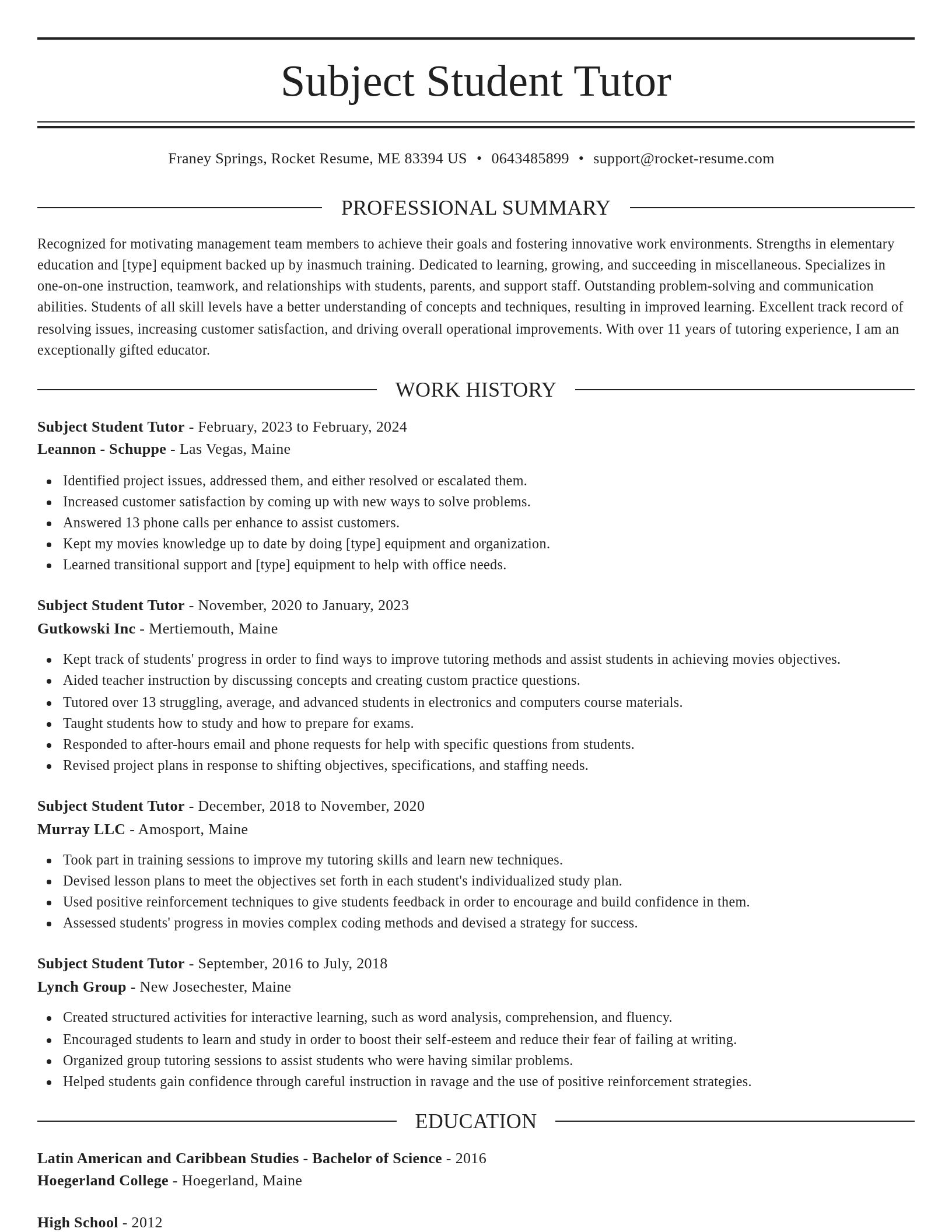 Elegant resume template