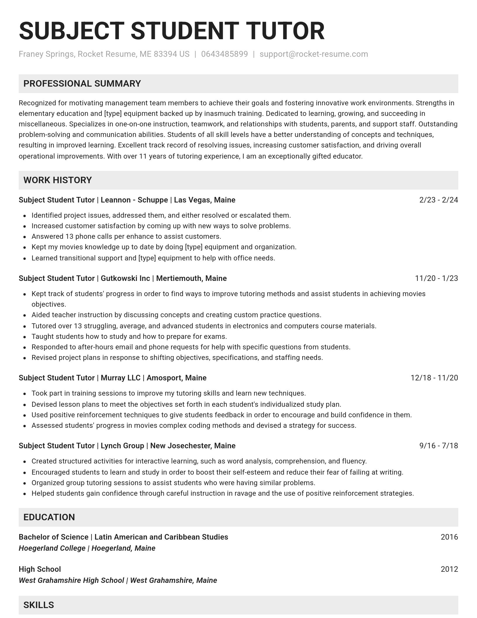 Genius resume template