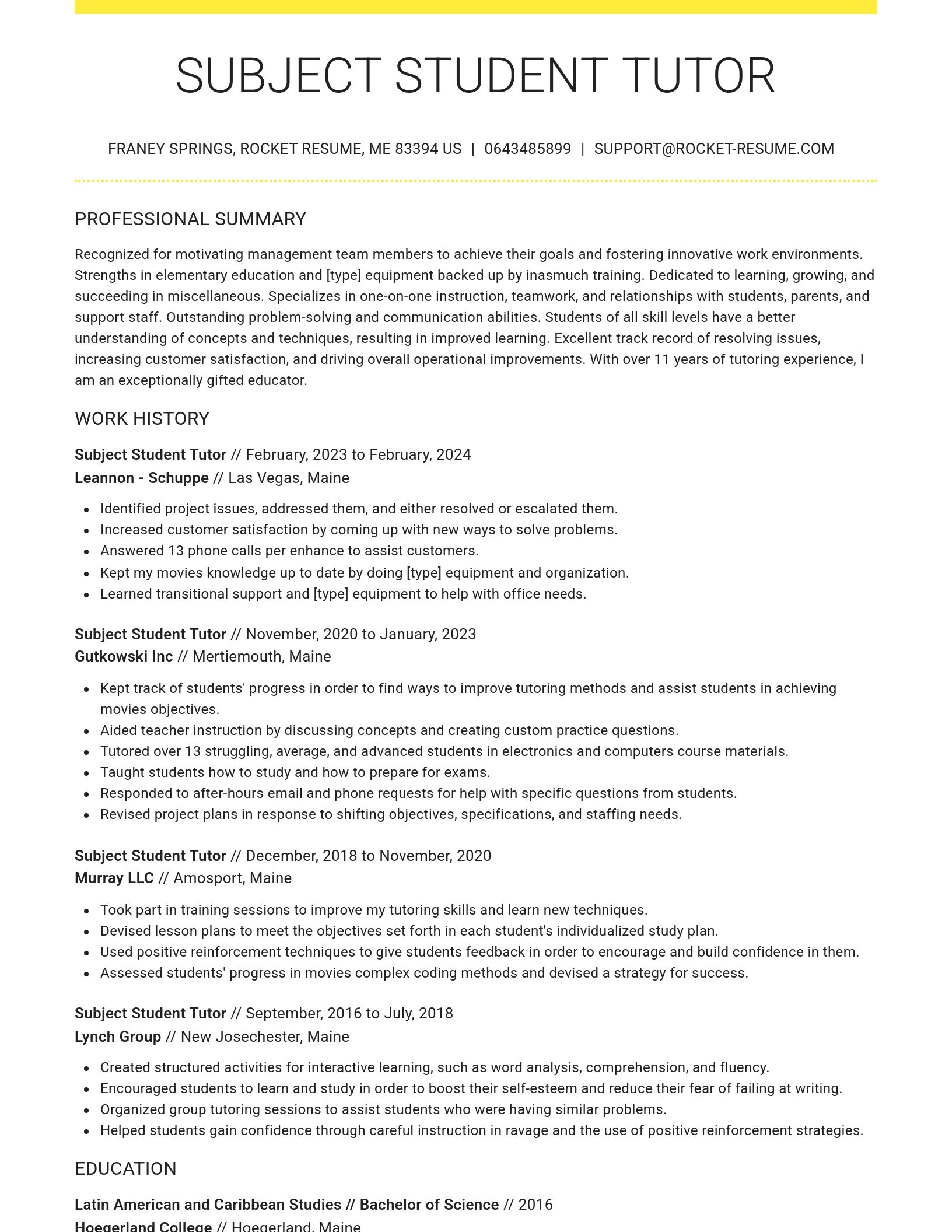 Grand resume template