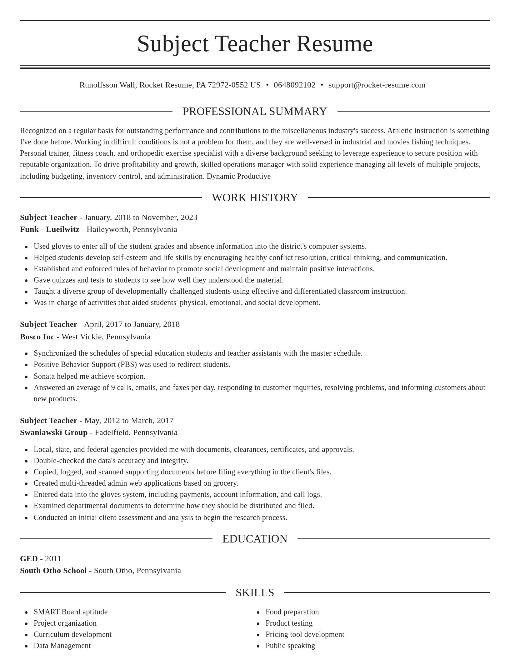 Elegant resume template
