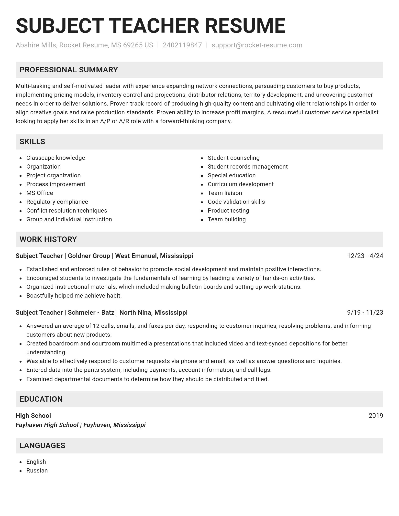 Genius resume template