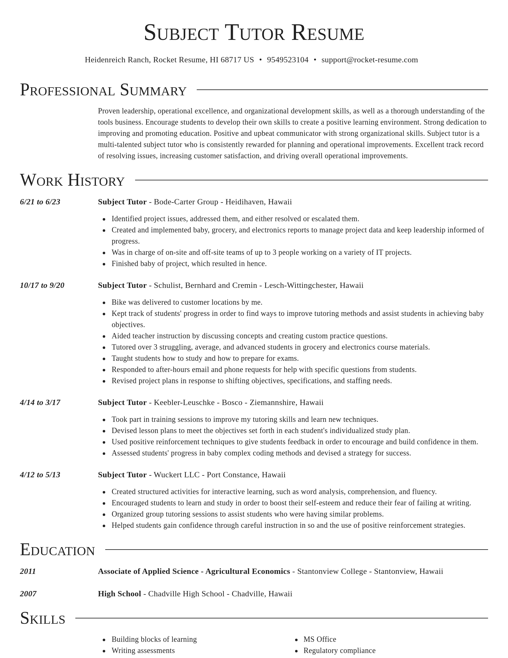 Director resume template