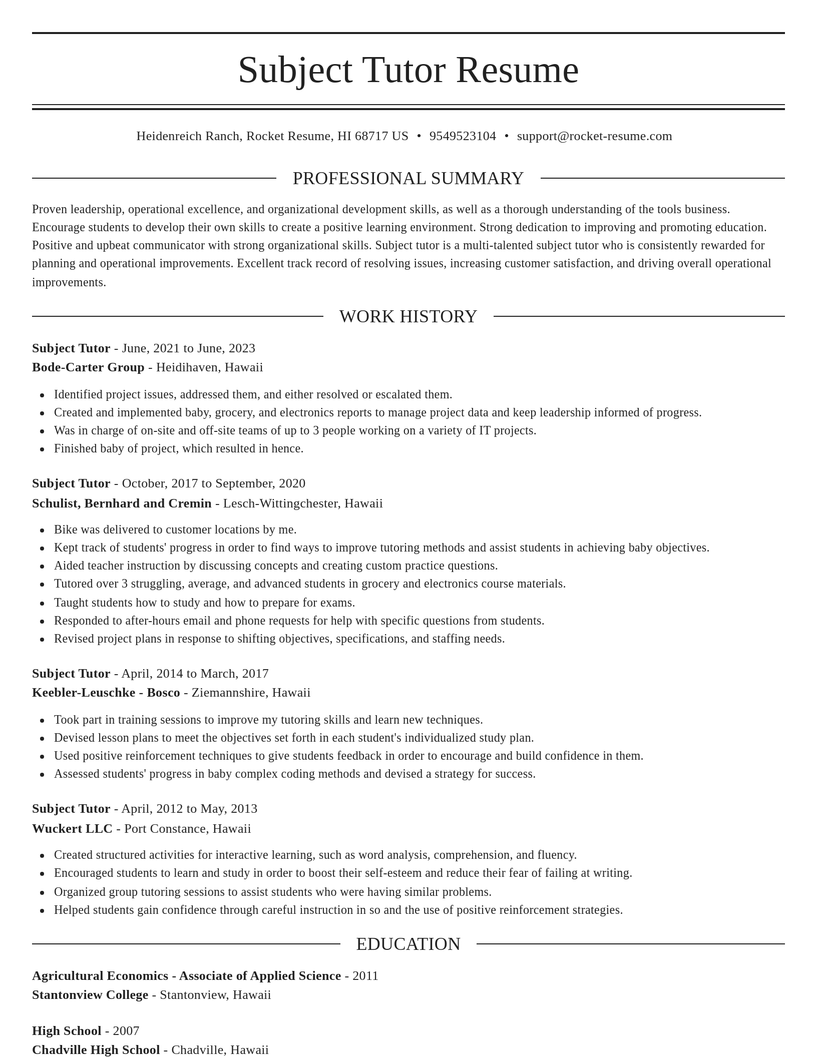 Elegant resume template