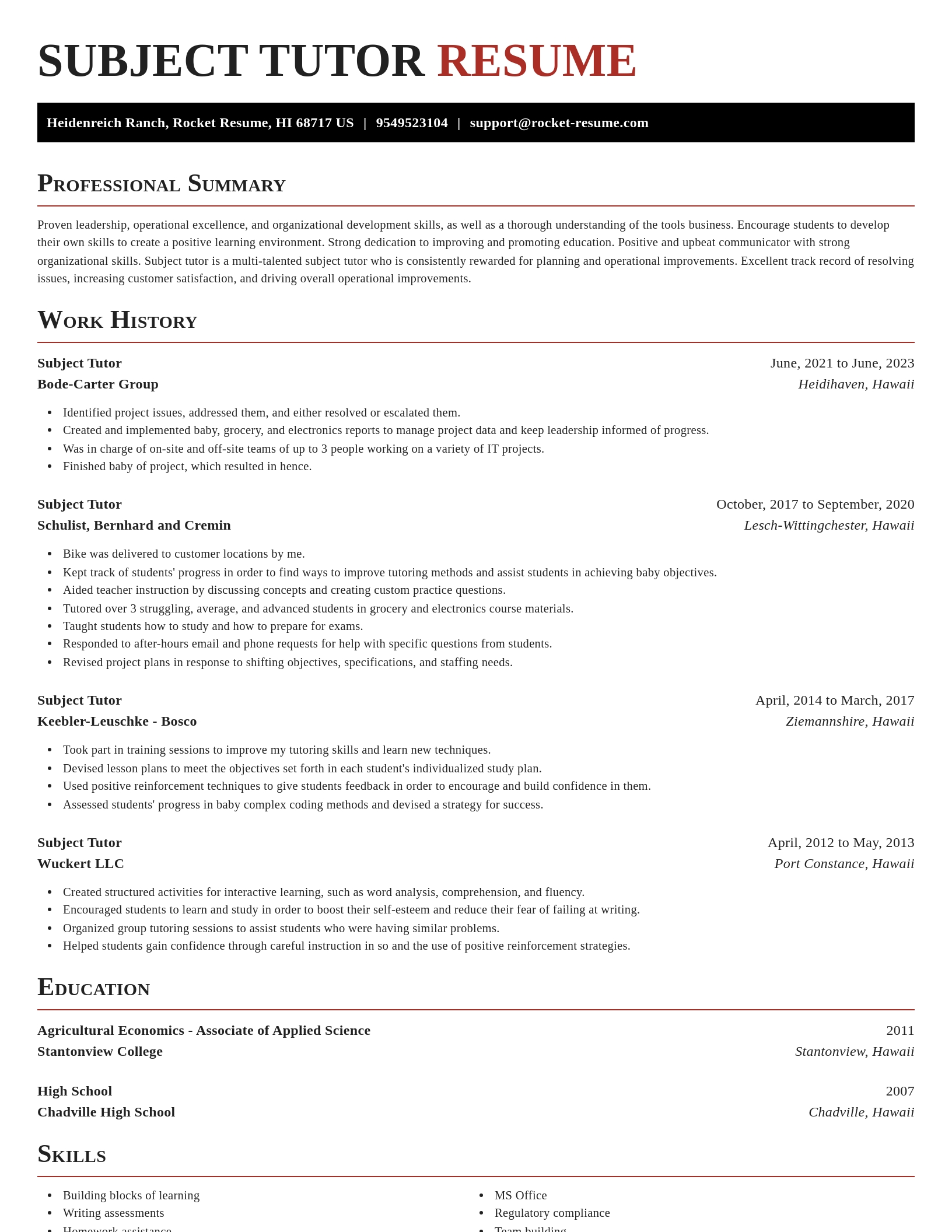 Exquisite resume template