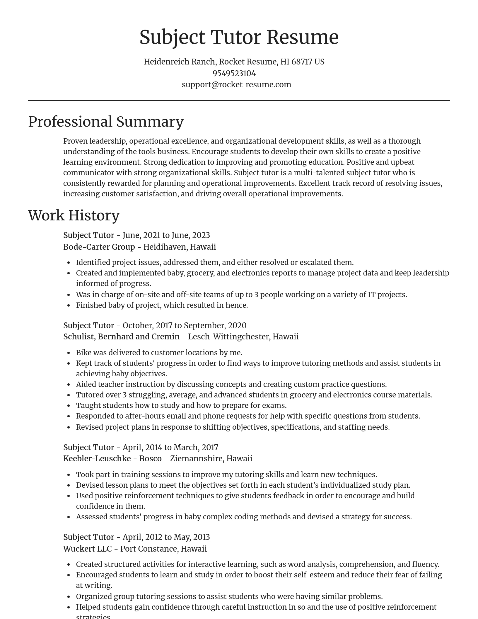 Focal Point resume template