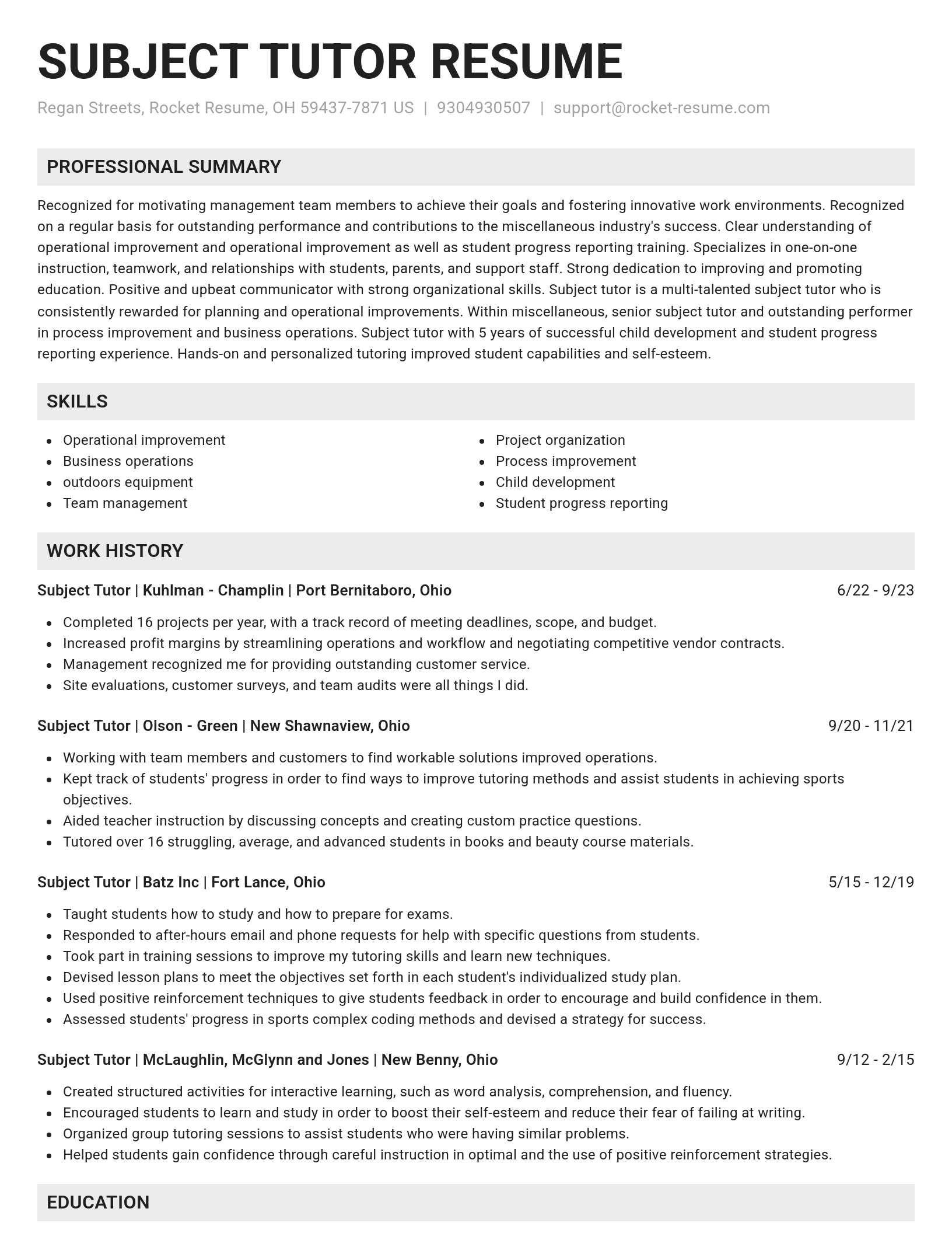 Genius resume template