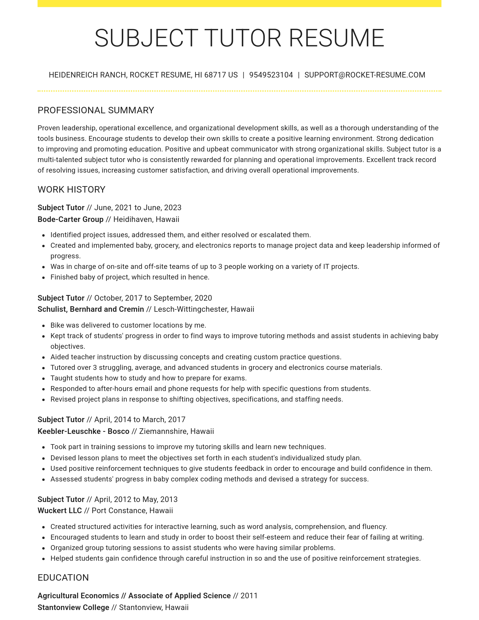 Grand resume template