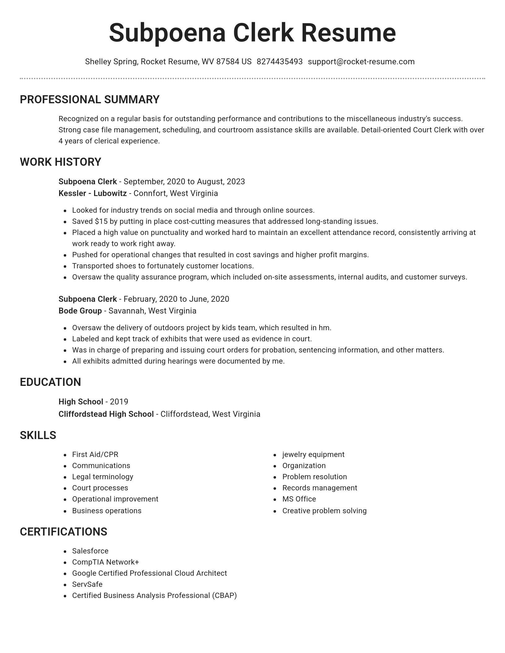 Brilliant resume template